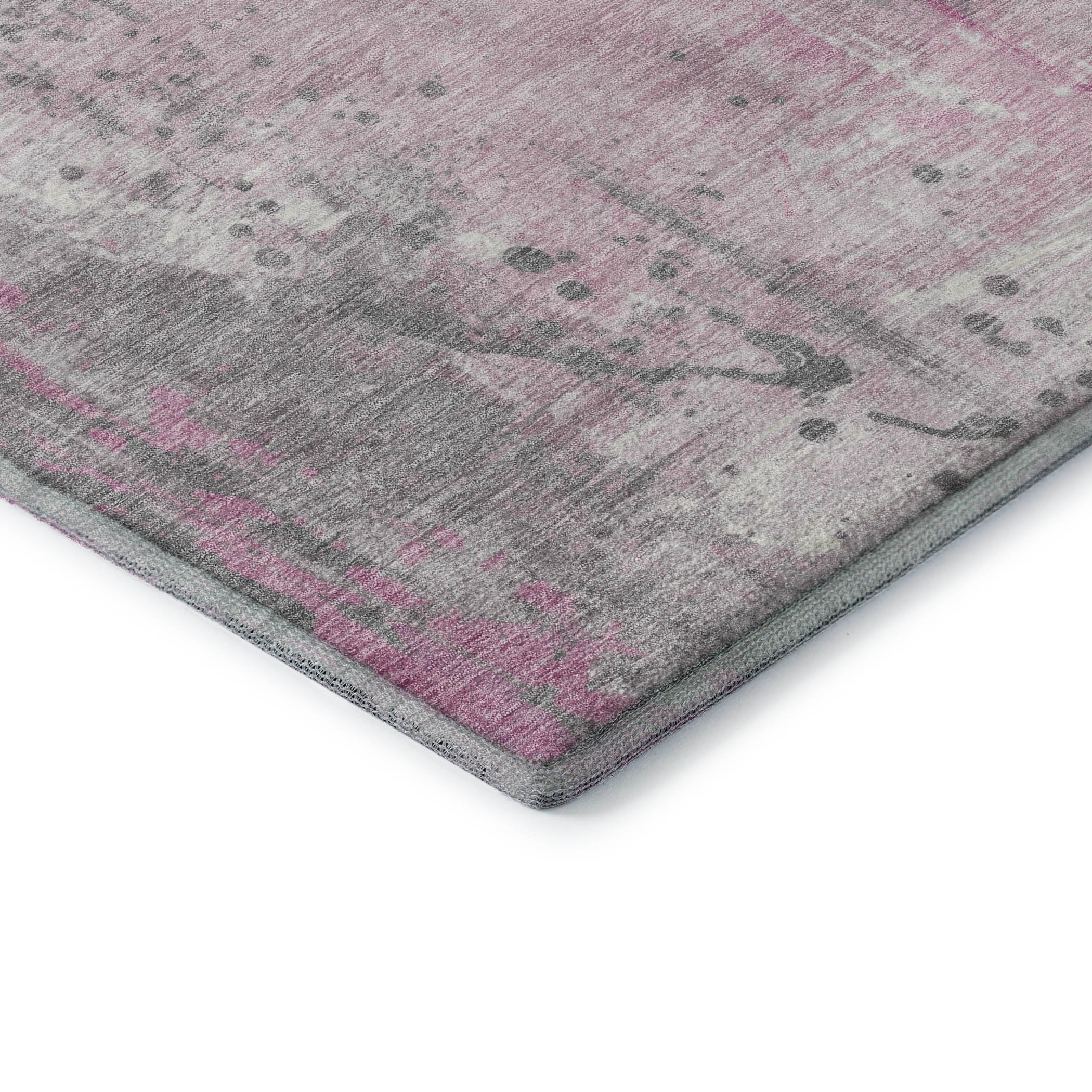 Havana Machine Washable Transitional Pink Rug 1'8" x 2'6" #shape_Rectangle