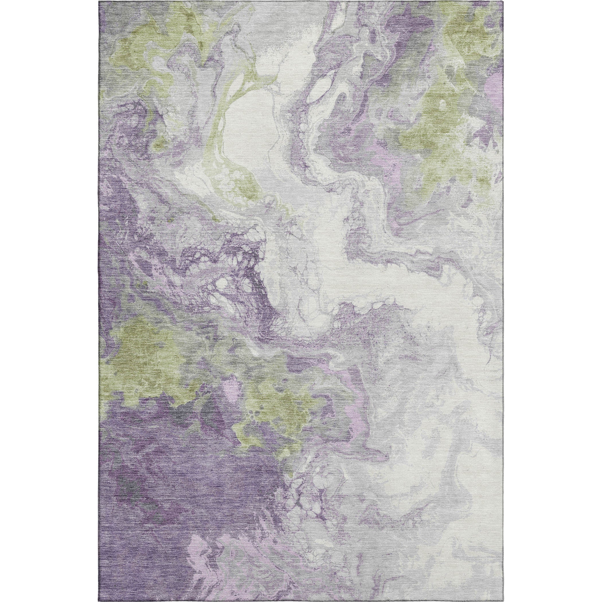 Mdina Machine Washable Transitional Lavender Purple Rug 2'6" x 3'10" #shape_Rectangle