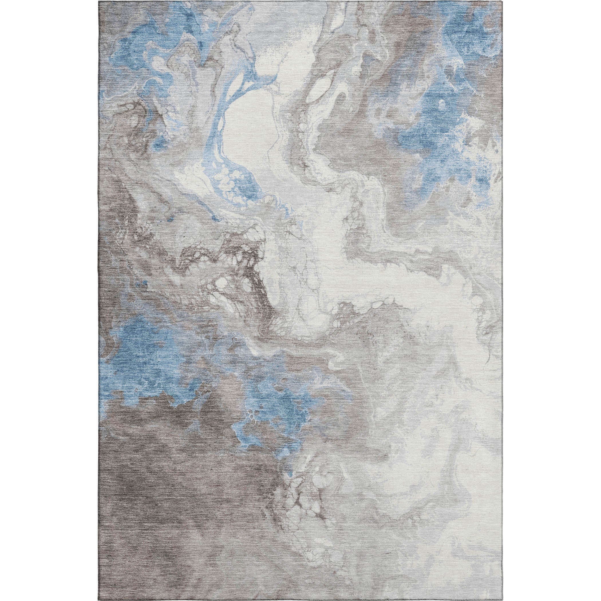 Mdina Machine Washable Transitional Taupe Brown Rug 2'6" x 3'10" #shape_Rectangle