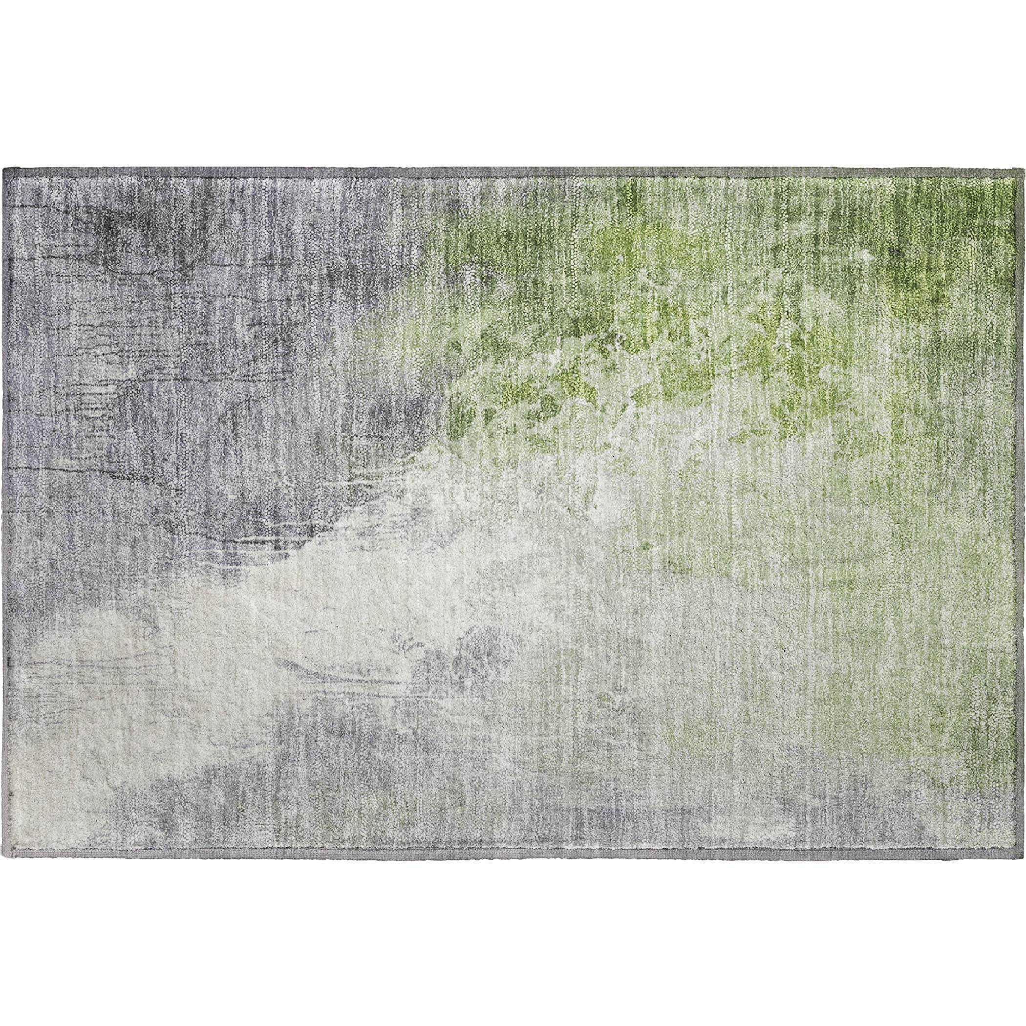 Sintra Machine Washable Transitional Aloe Green Rug 1'8" x 2'6" #shape_Rectangle