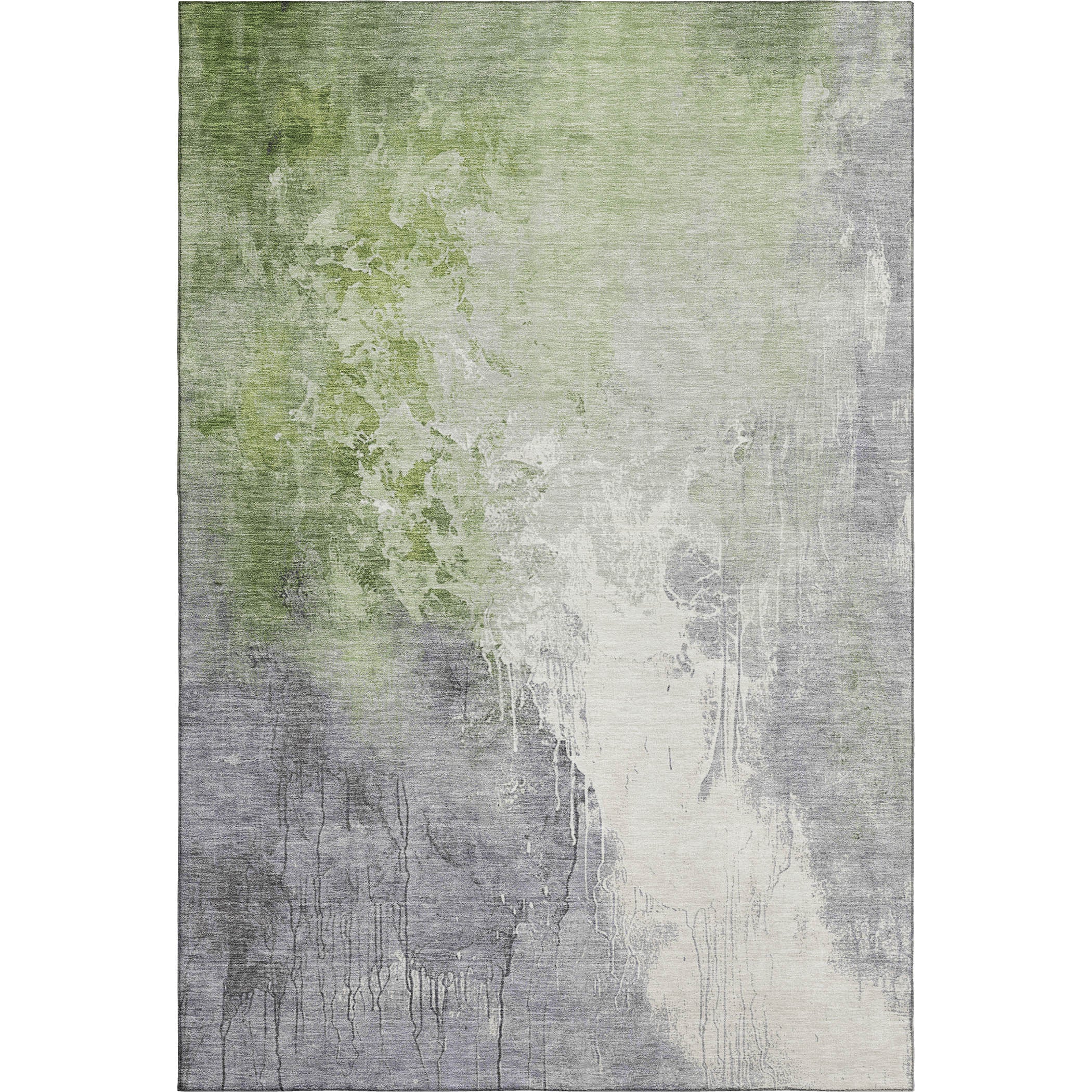 Sintra Machine Washable Transitional Aloe Green Rug 2'6" x 3'10" #shape_Rectangle