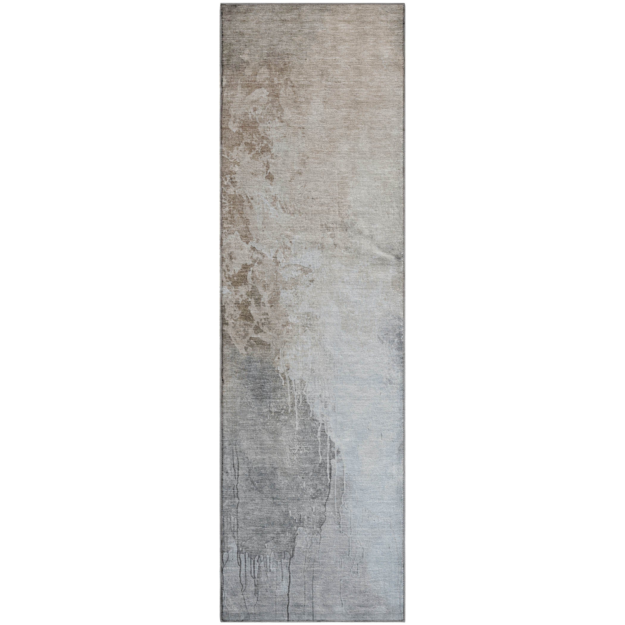 Sintra Machine Washable Transitional Beige Brown Rug 2'3" x 7'6" #shape_Runner