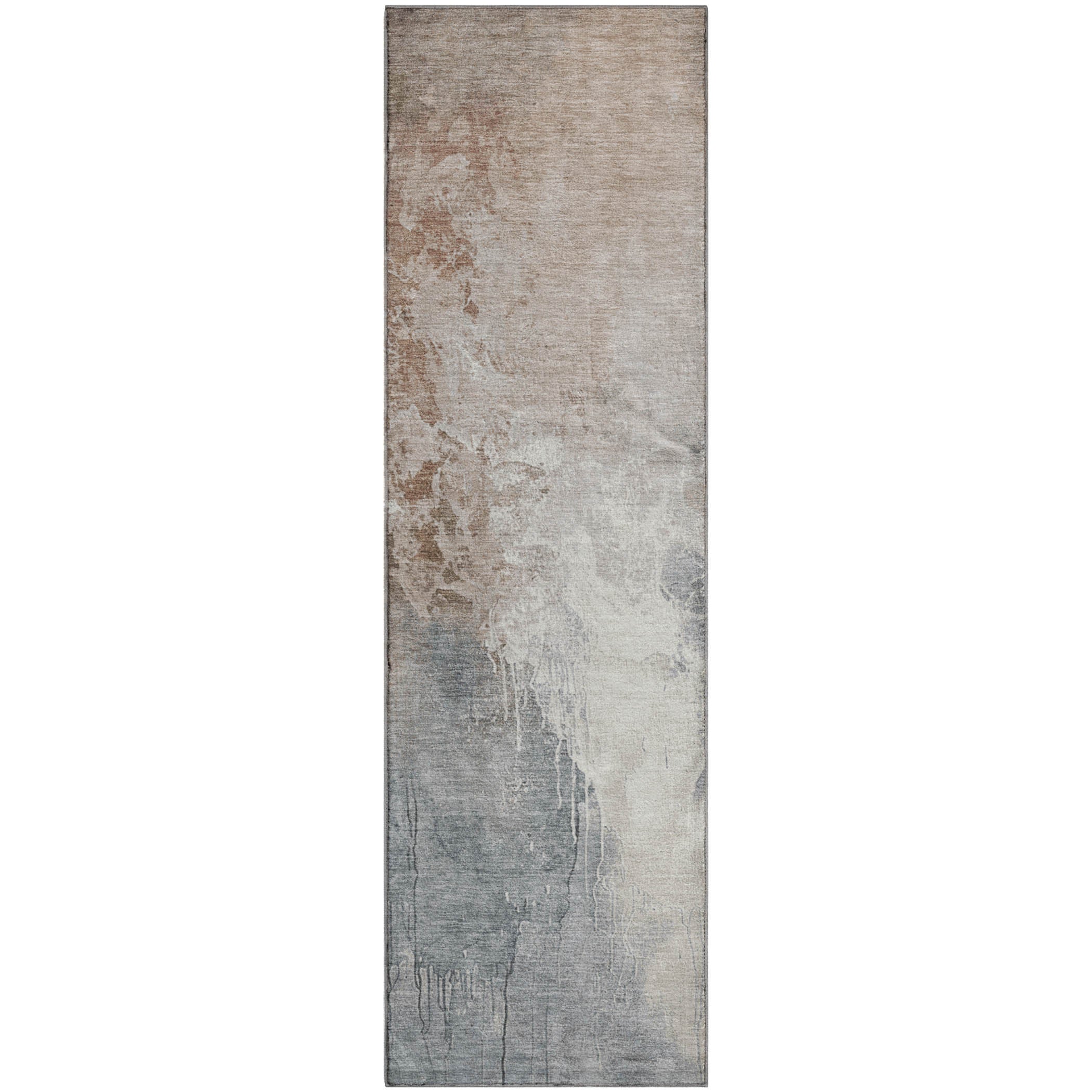Sintra Machine Washable Transitional Paprika Orange Rug 2'3" x 7'6" #shape_Runner