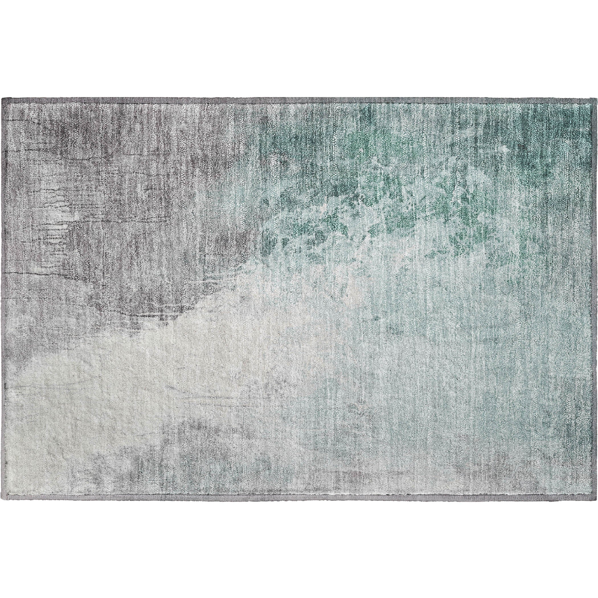Sintra Machine Washable Transitional Seafoam Blue Rug 1'8" x 2'6" #shape_Rectangle