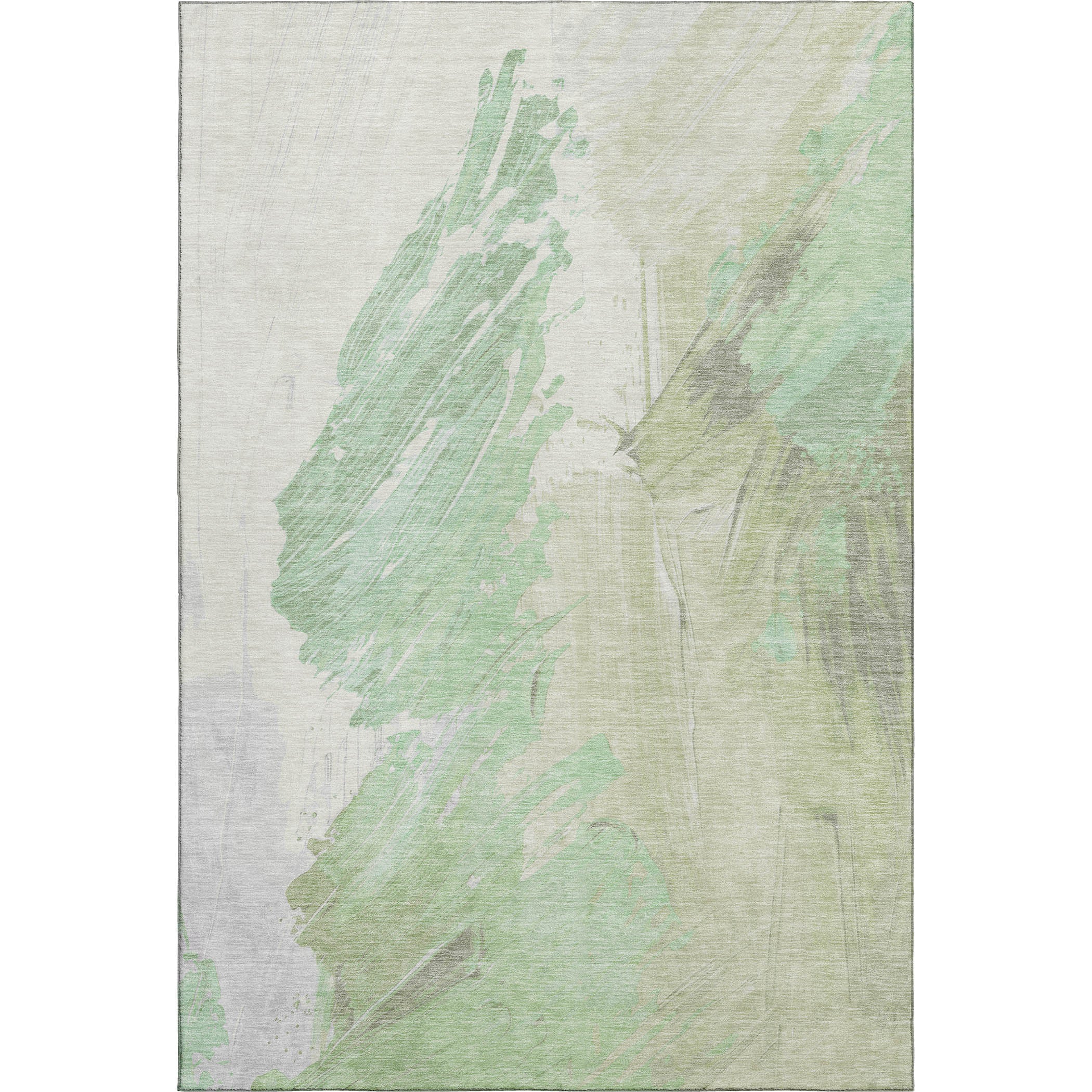 Queenstown Machine Washable Transitional Aloe Green Rug 2'6" x 3'10" #shape_Rectangle