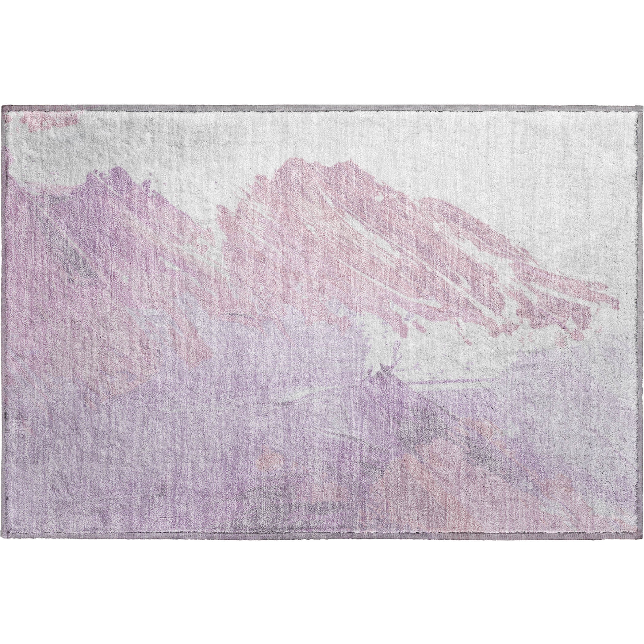 Queenstown Machine Washable Transitional Lavender Purple Rug 1'8" x 2'6" #shape_Rectangle