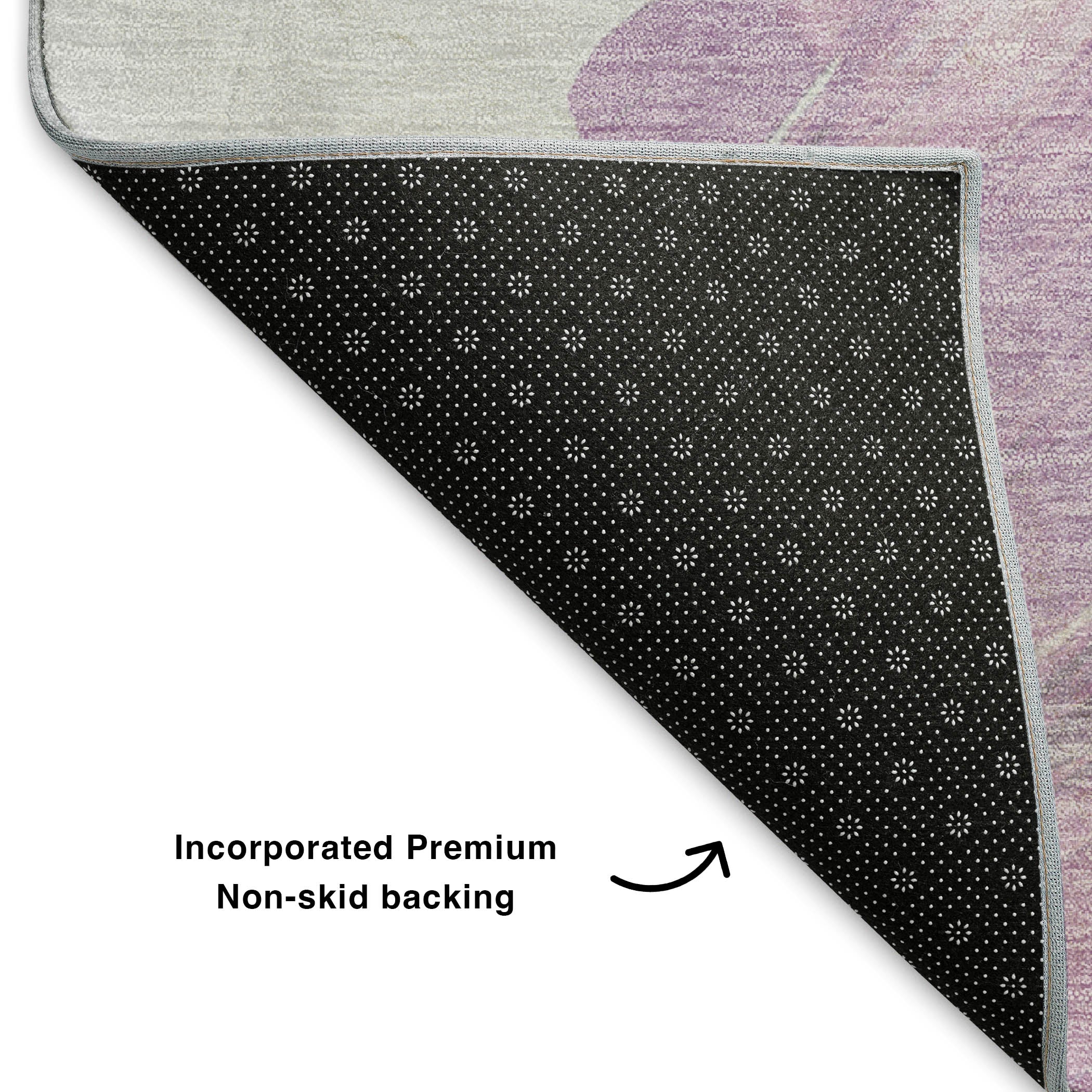 Queenstown Machine Washable Transitional Lavender Purple Rug 1'8" x 2'6" #shape_Rectangle
