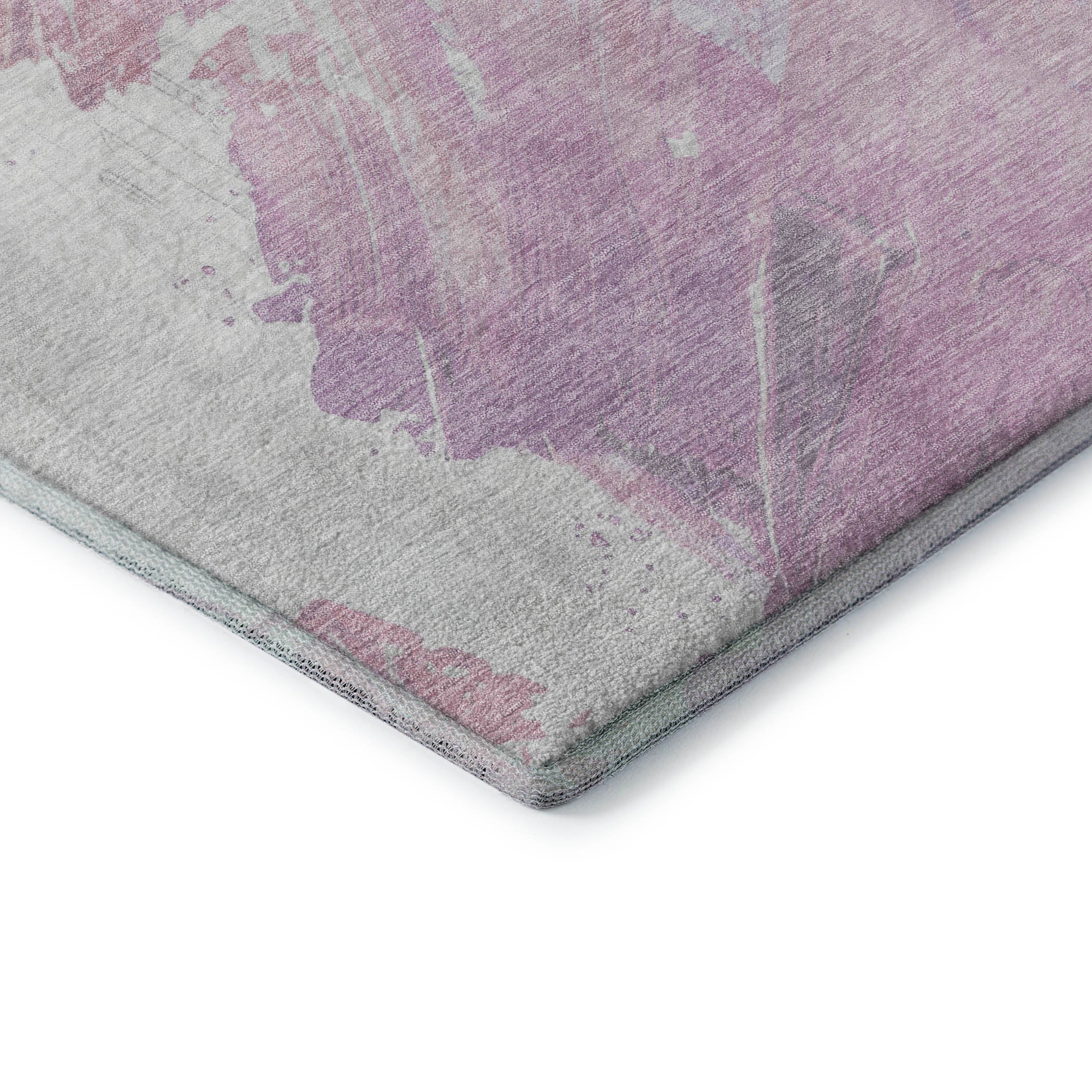 Queenstown Machine Washable Transitional Lavender Purple Rug 1'8" x 2'6" #shape_Rectangle