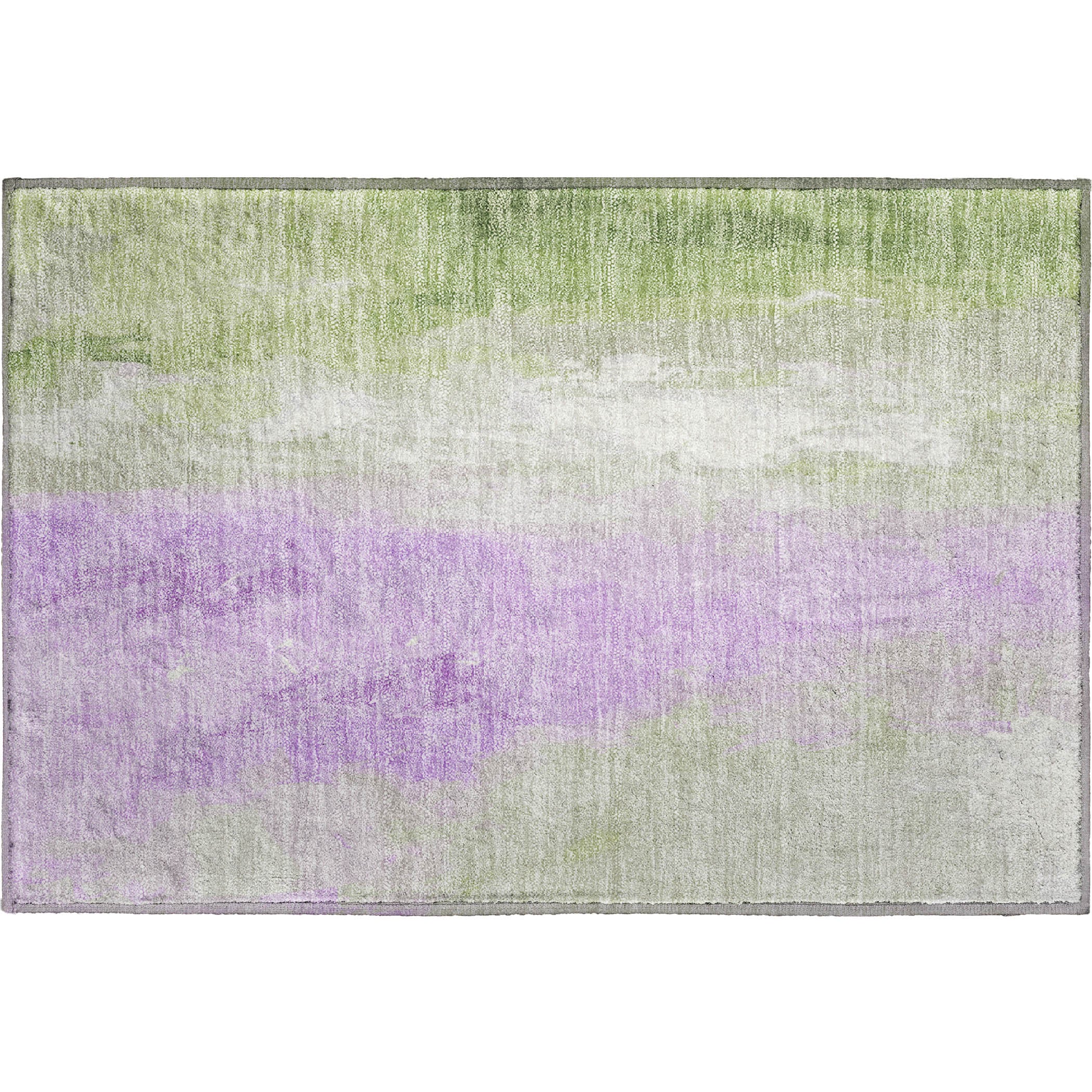 Sarajevo Machine Washable Transitional Aloe Green Rug 1'8" x 2'6" #shape_Rectangle