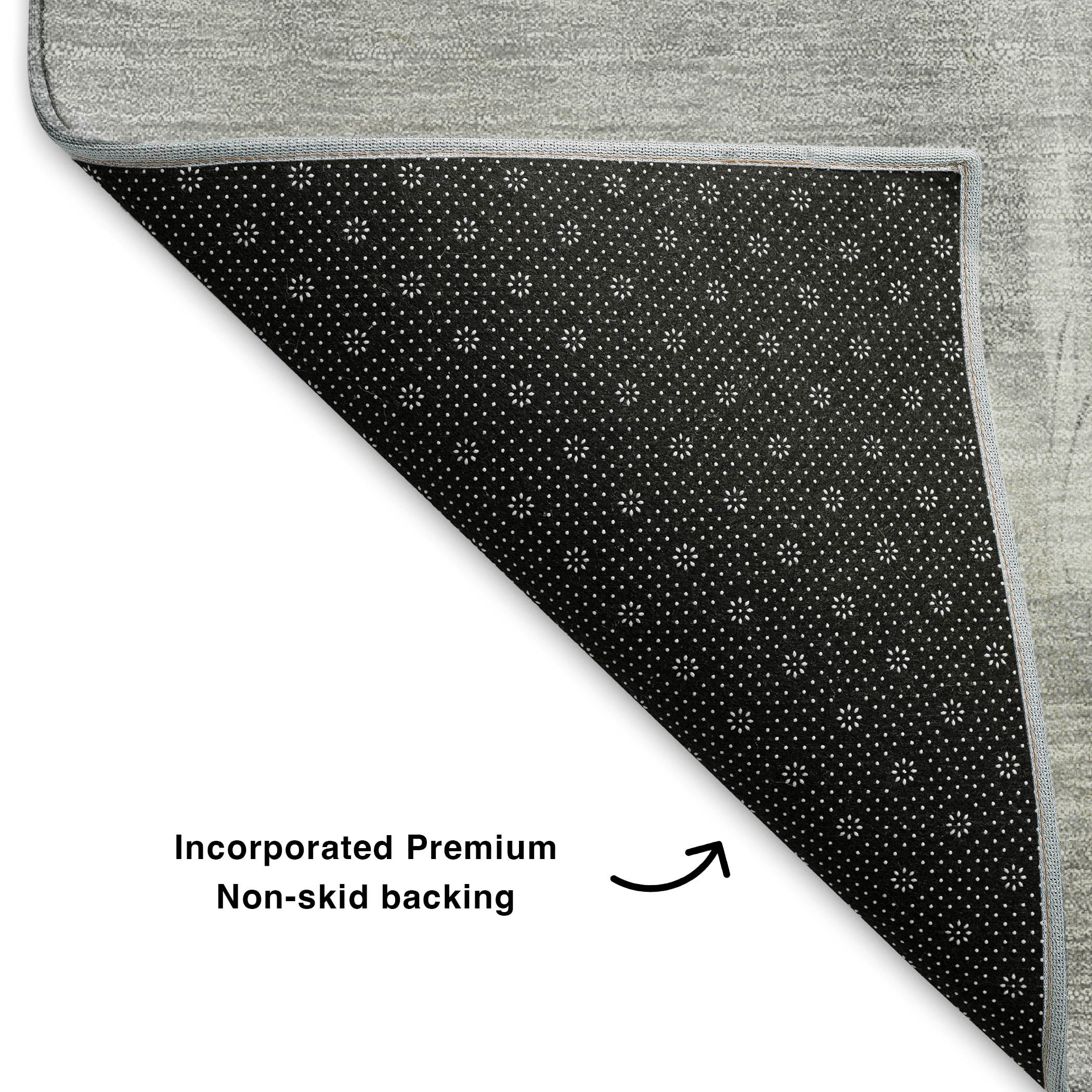Sarajevo Machine Washable Transitional Gray Rug 1'8" x 2'6" #shape_Rectangle