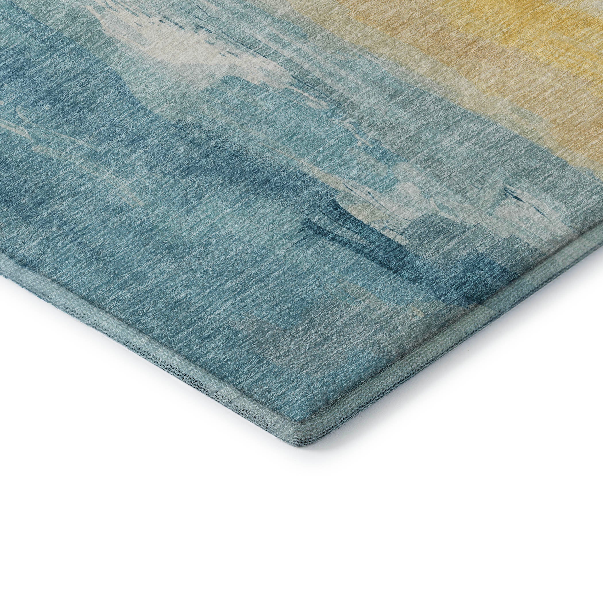 Sarajevo Machine Washable Transitional Teal Rug 1'8" x 2'6" #shape_Rectangle