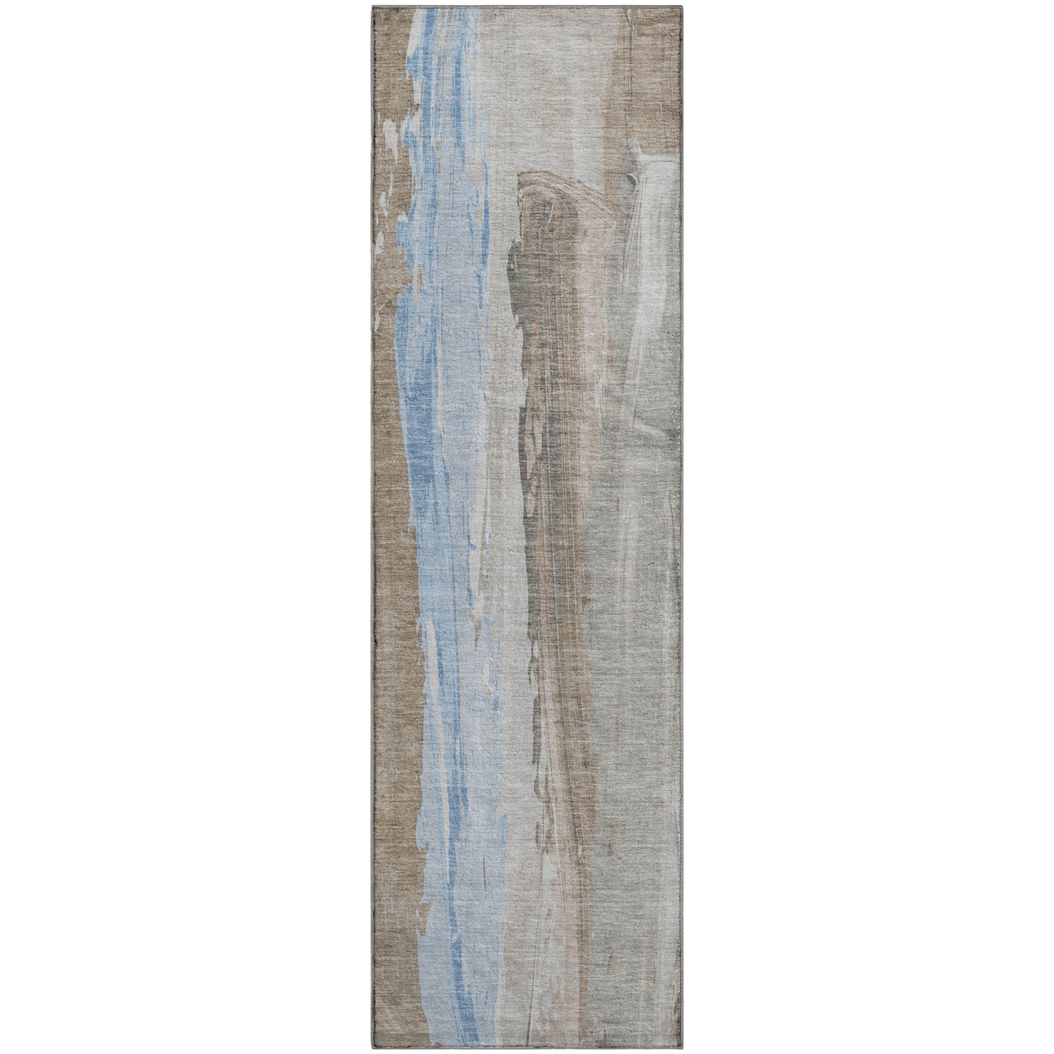 Chiang Mai Machine Washable Transitional Mocha Brown Rug 2'3" x 7'6" #shape_Runner