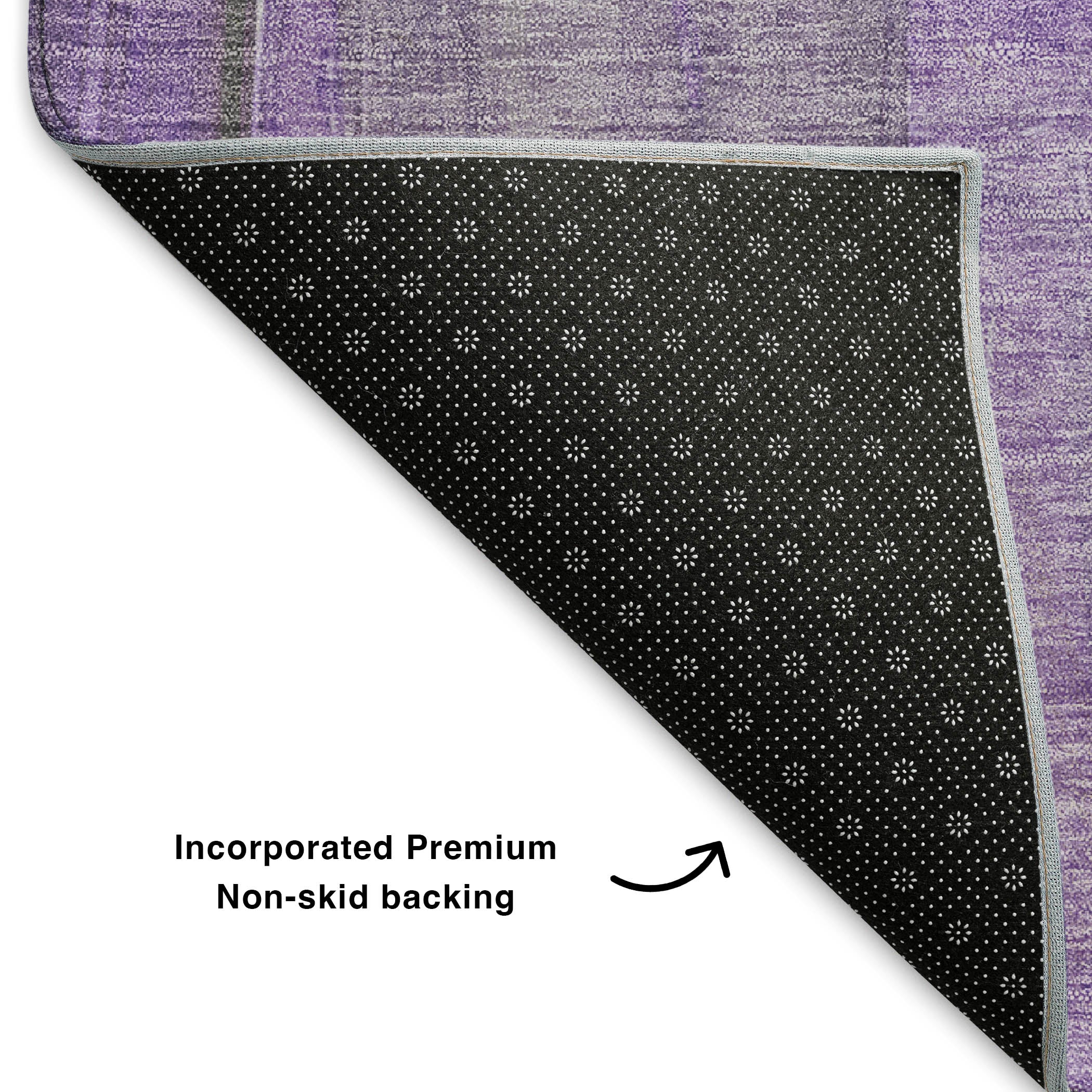Chiang Mai Machine Washable Transitional Purple Rug 1'8" x 2'6" #shape_Rectangle