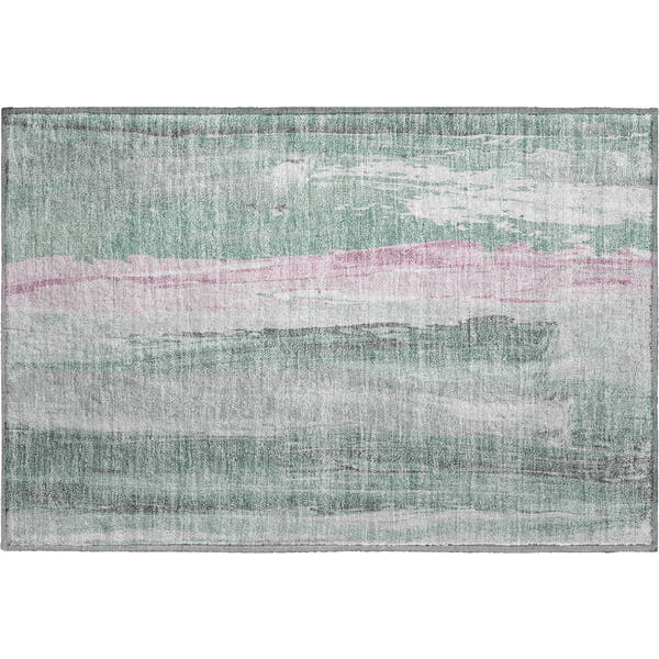 Chiang Mai Machine Washable Transitional Sage Green Rug 1'8" x 2'6"