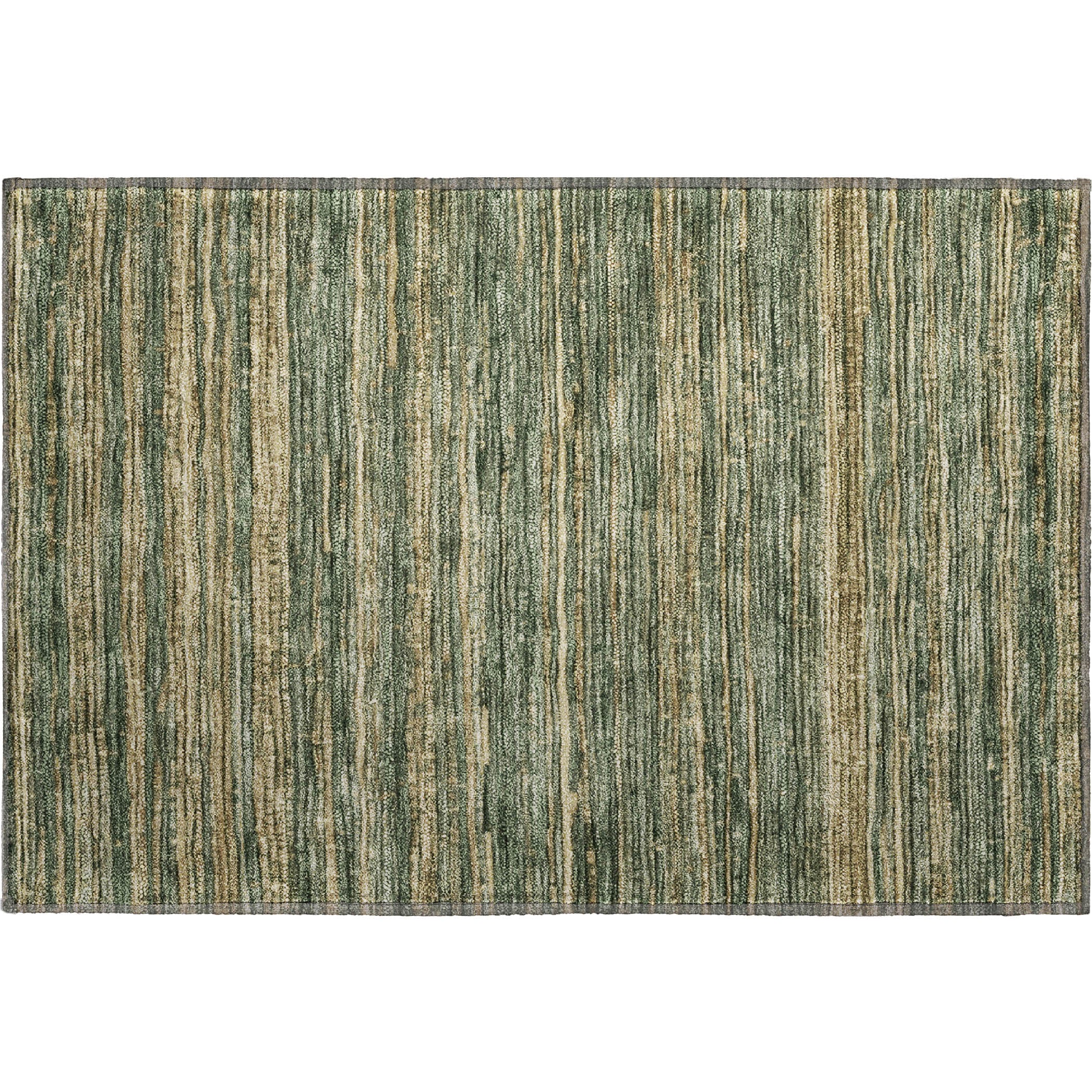Kathmandu Machine Washable Transitional Fern Green Rug 1'8" x 2'6" #shape_Rectangle