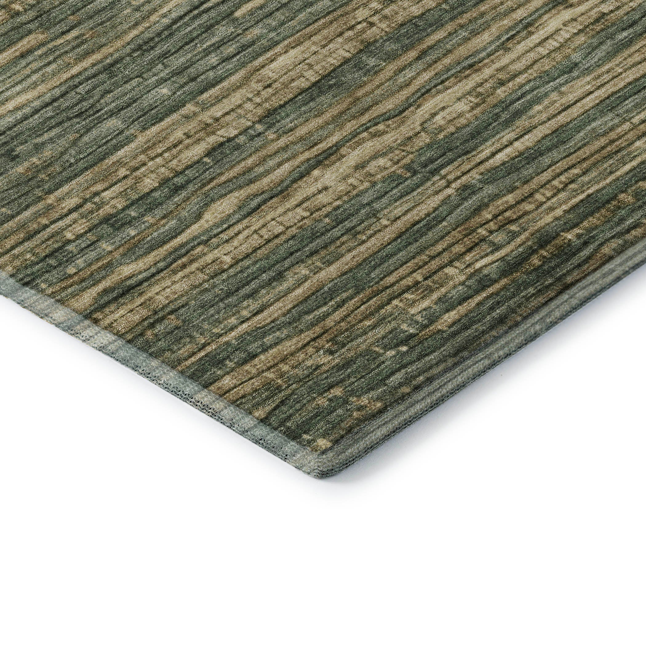 Kathmandu Machine Washable Transitional Fern Green Rug 1'8" x 2'6" #shape_Rectangle