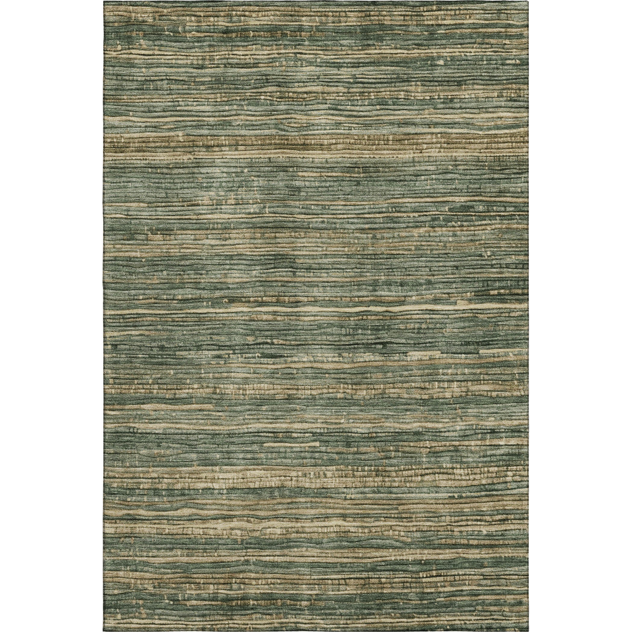 Kathmandu Machine Washable Transitional Fern Green Rug 2'6" x 3'10" #shape_Rectangle