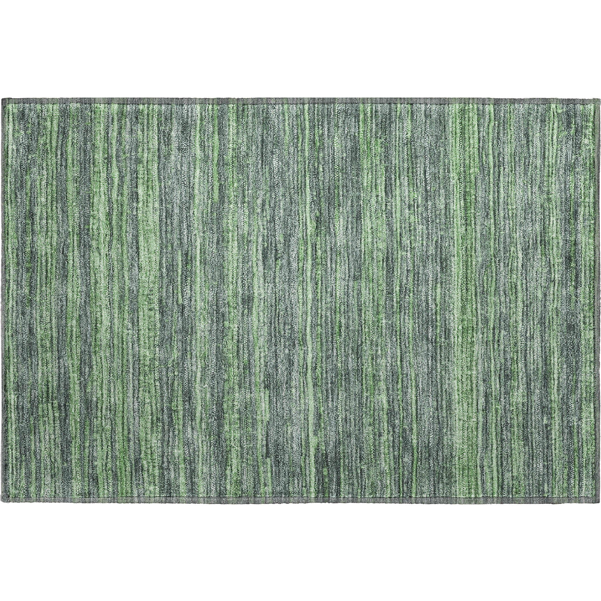 Kathmandu Machine Washable Transitional Green Rug 1'8" x 2'6" #shape_Rectangle