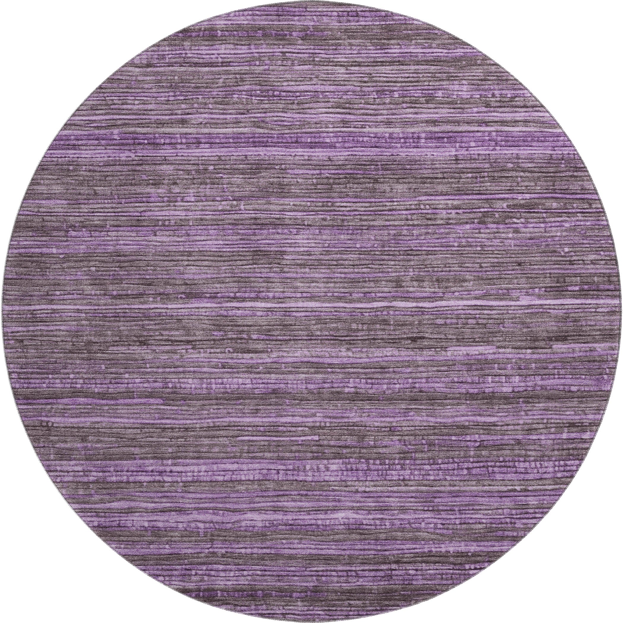 Kathmandu Machine Washable Transitional Purple Rug 8' x 8' #shape_Round