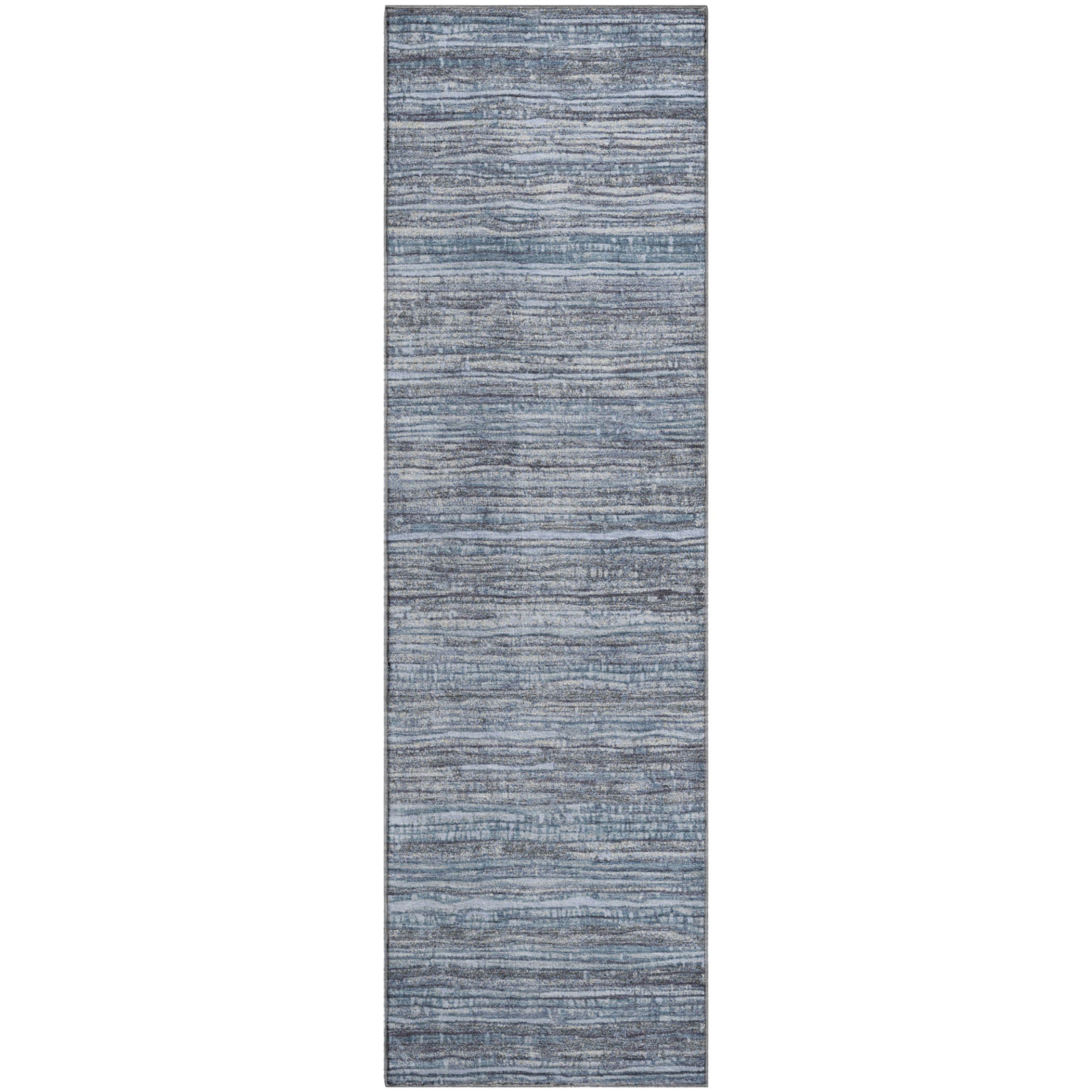 Kathmandu Machine Washable Transitional Sky Blue Rug 2'3" x 7'6" #shape_Runner