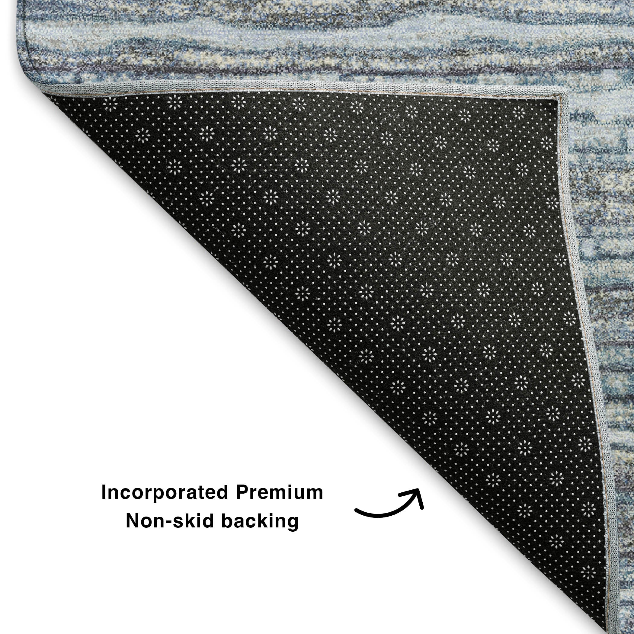 Kathmandu Machine Washable Transitional Sky Blue Rug 1'8" x 2'6" #shape_Rectangle