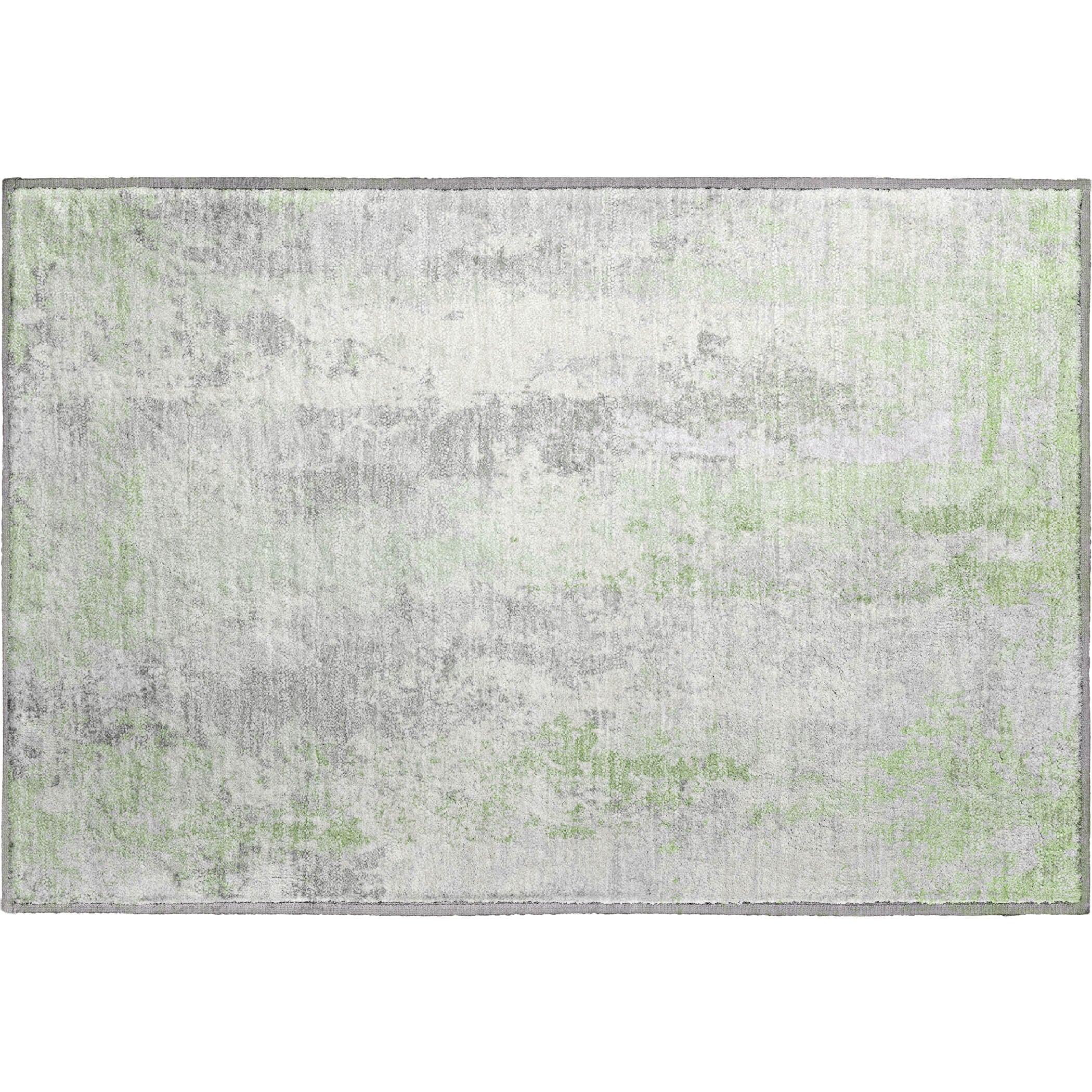Zanzibar Machine Washable Transitional Aloe Green Rug 1'8" x 2'6" #shape_Rectangle