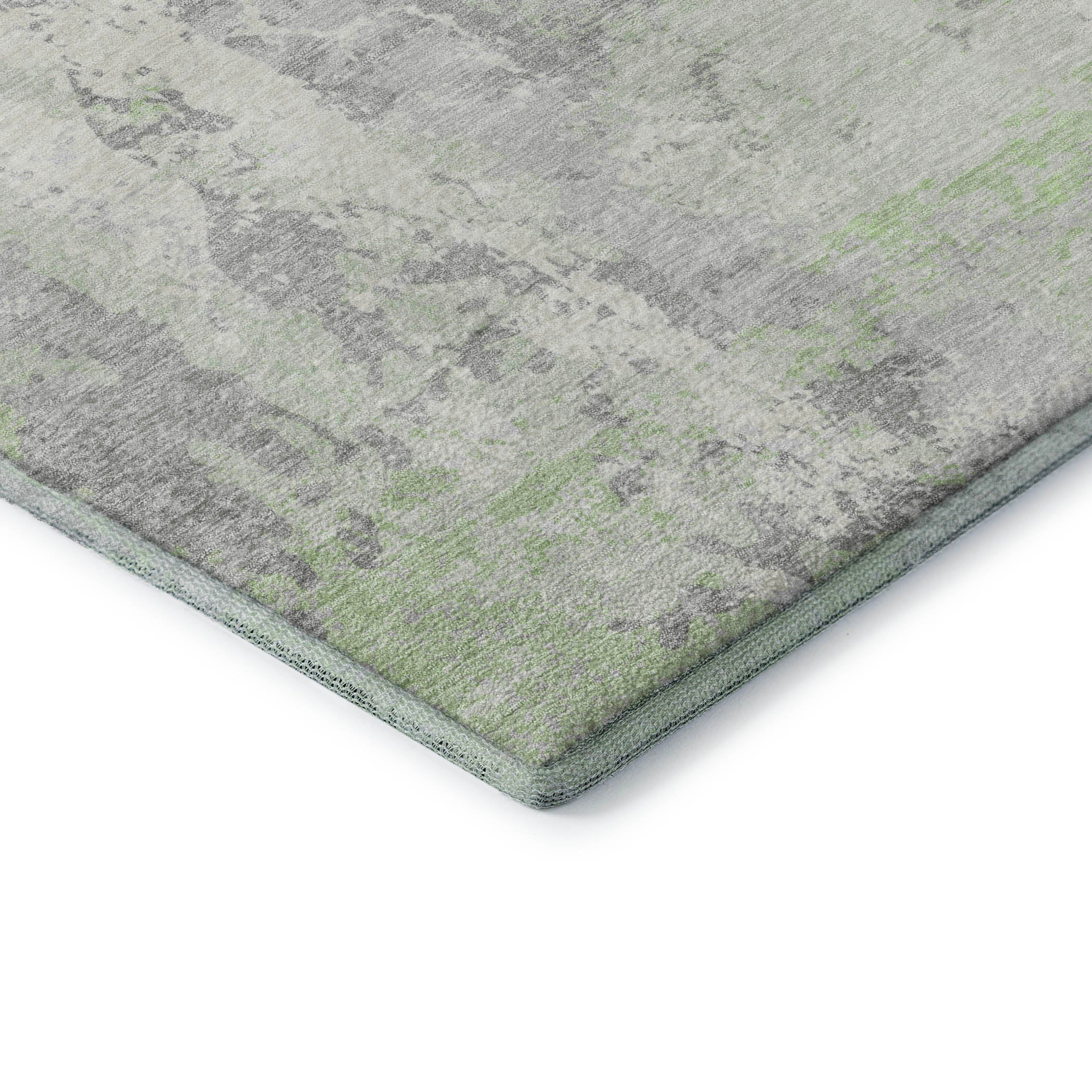 Zanzibar Machine Washable Transitional Aloe Green Rug 1'8" x 2'6" #shape_Rectangle