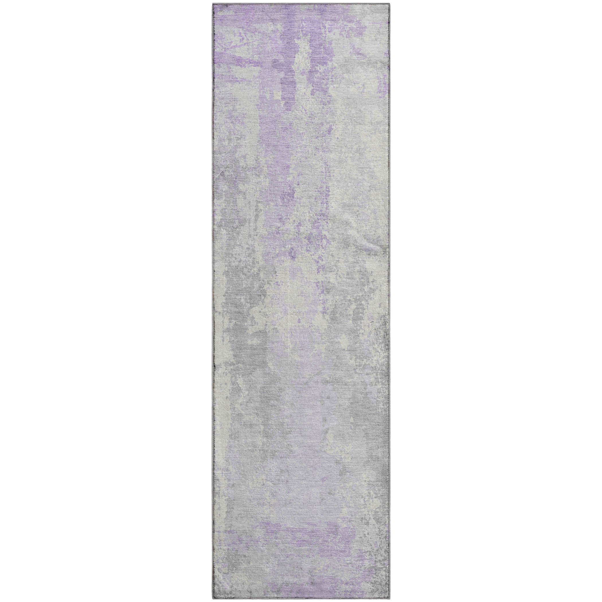Zanzibar Machine Washable Transitional Lavender Purple Rug 2'3" x 7'6" #shape_Runner