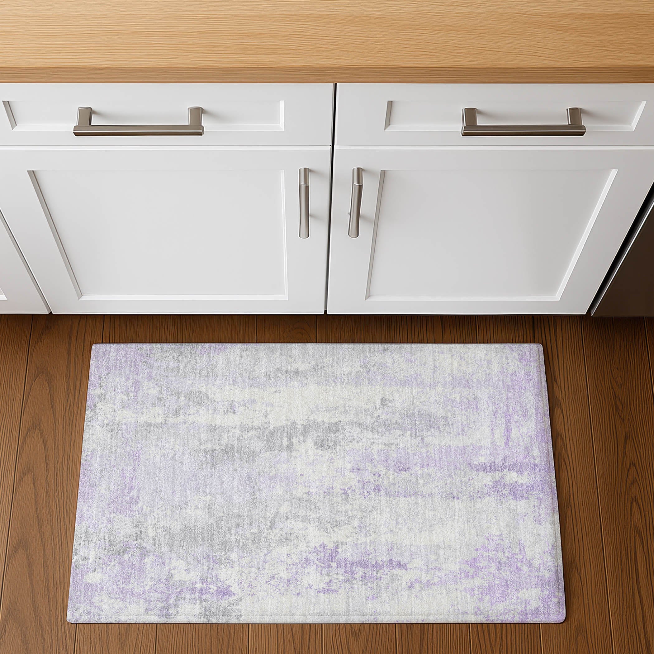 Zanzibar Machine Washable Transitional Lavender Purple Rug 1'8" x 2'6" #shape_Rectangle