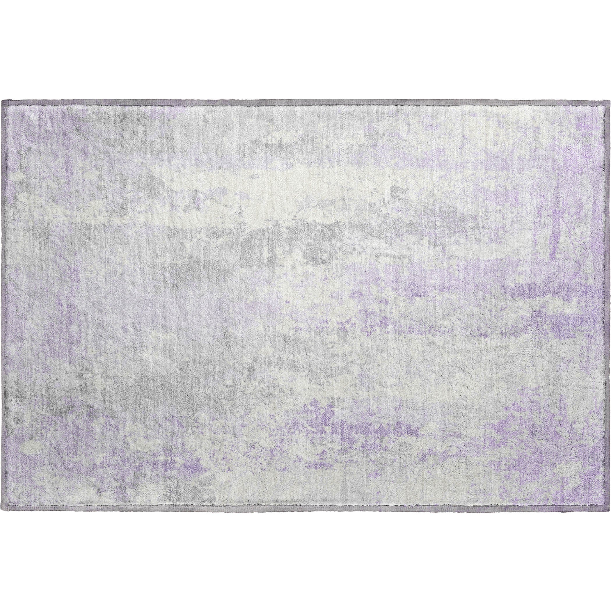 Zanzibar Machine Washable Transitional Lavender Purple Rug 1'8" x 2'6" #shape_Rectangle