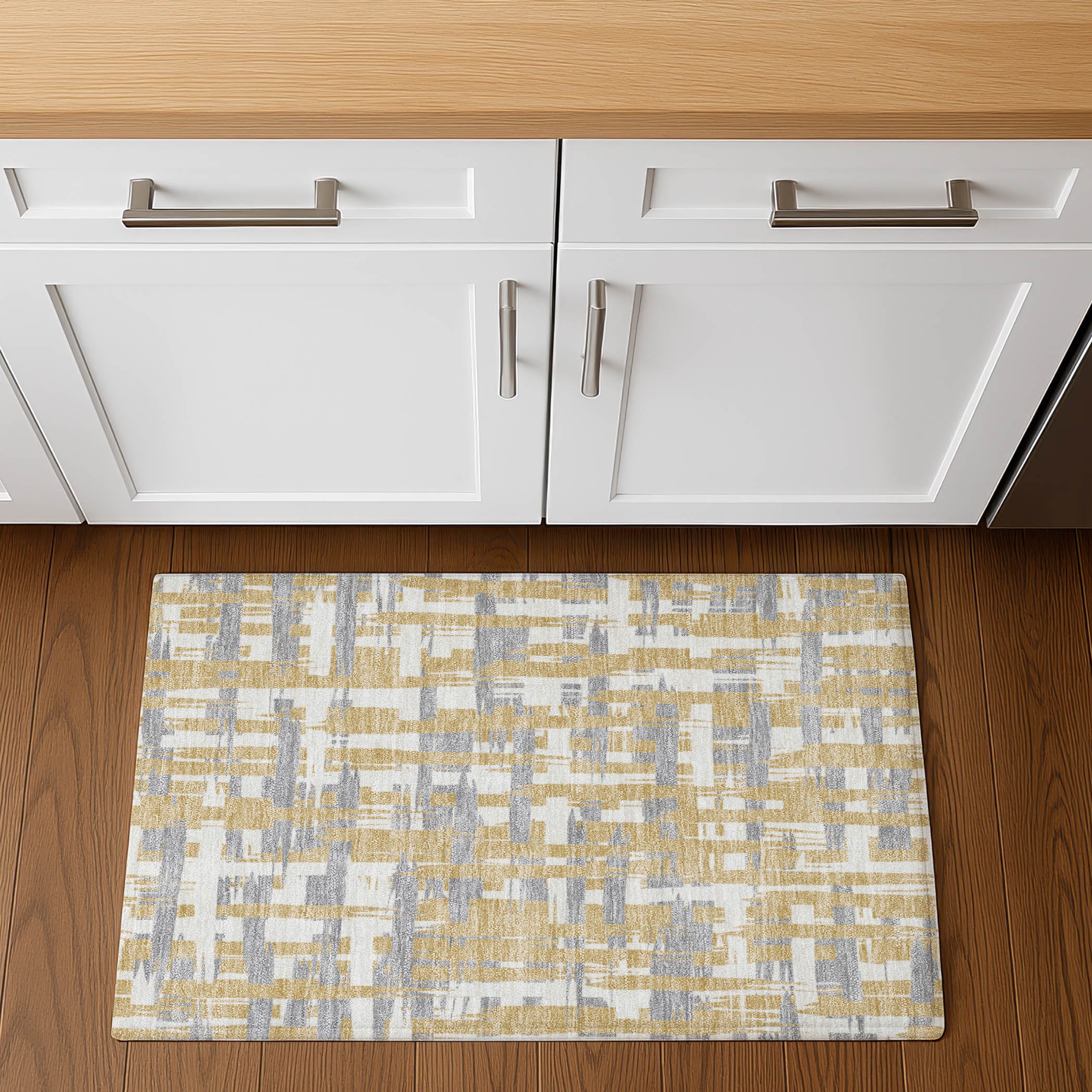 Seoul Machine Washable Transitional Gold Rug 1'8" x 2'6" #shape_Rectangle