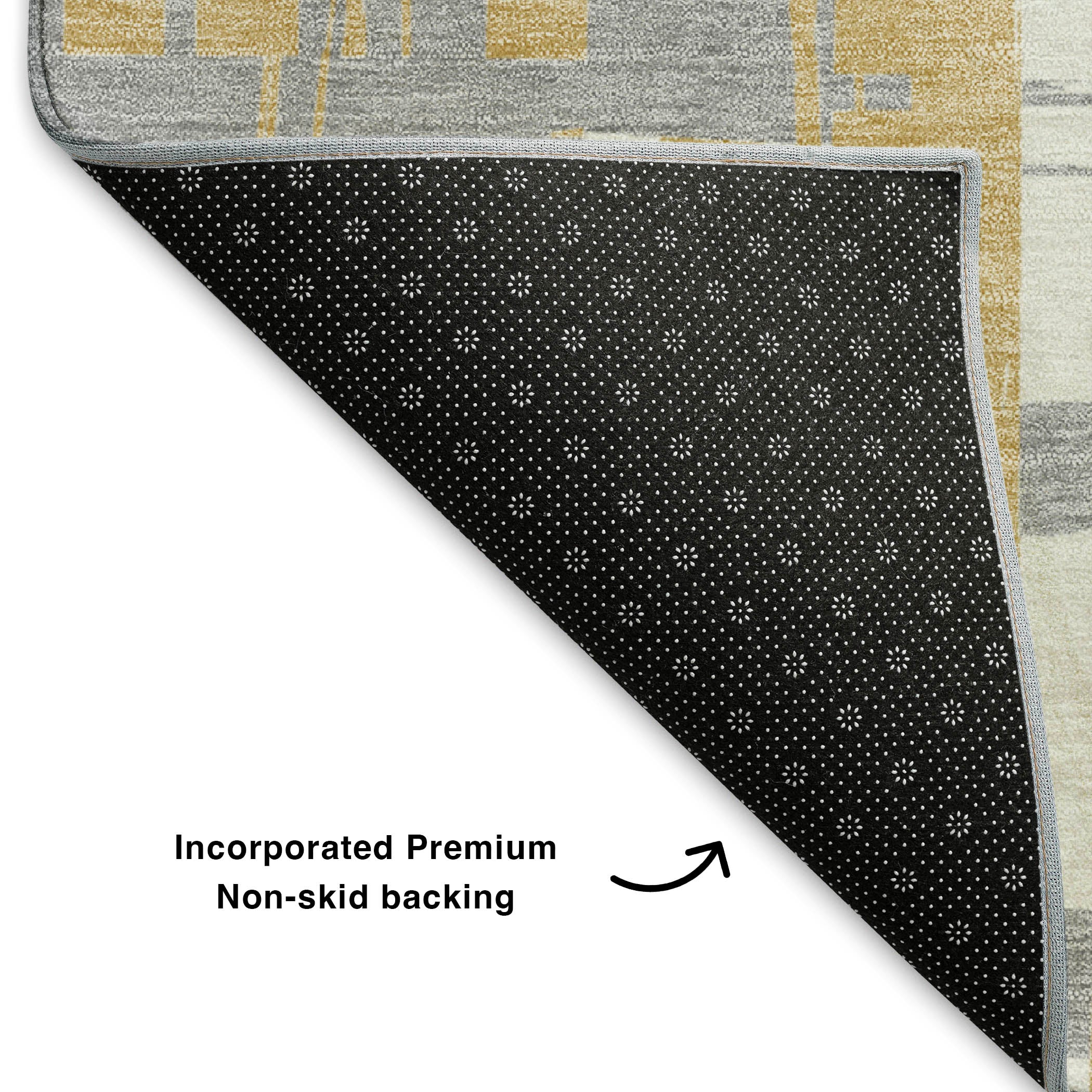 Seoul Machine Washable Transitional Gold Rug 1'8" x 2'6" #shape_Rectangle
