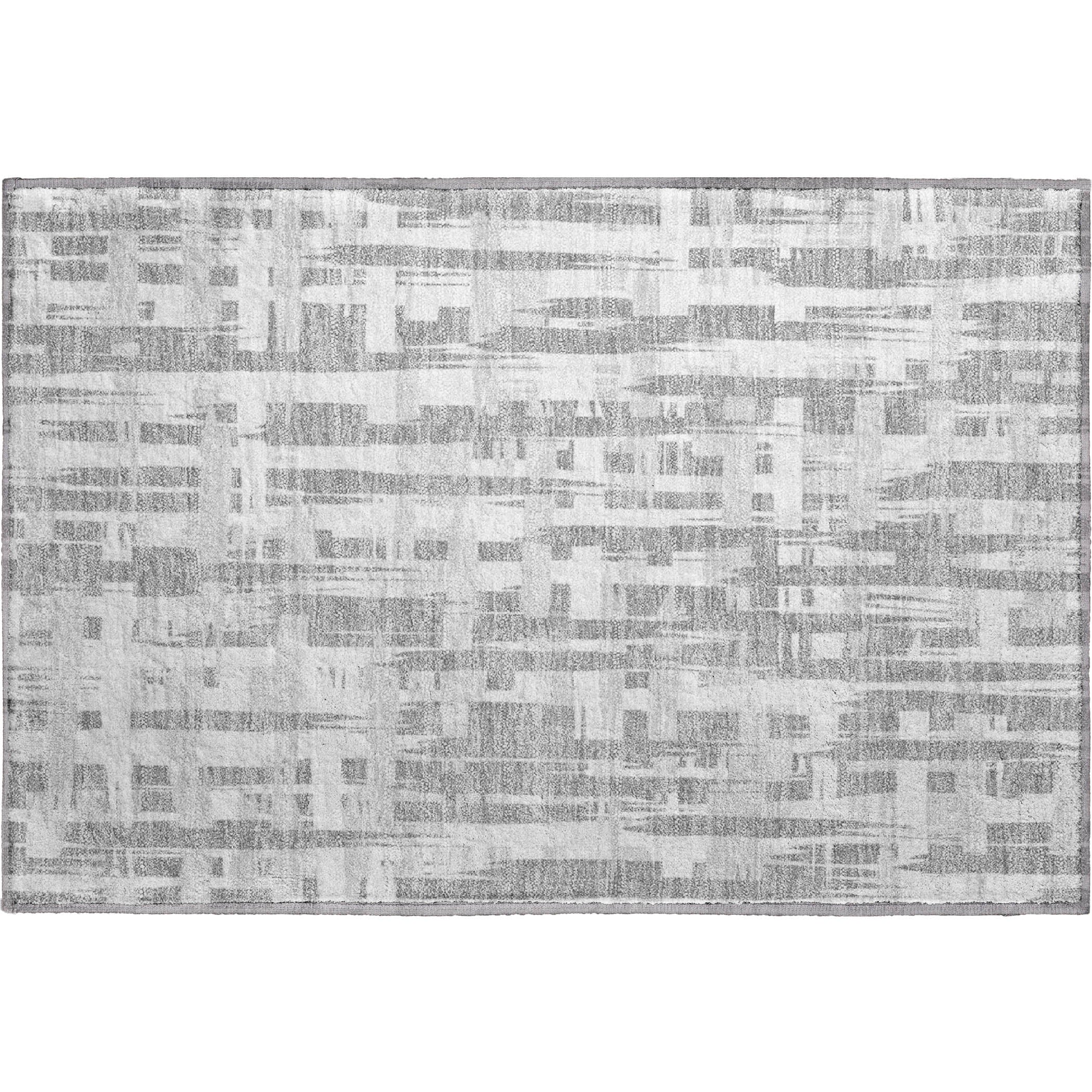 Seoul Machine Washable Transitional Gray Rug 1'8" x 2'6" #shape_Rectangle