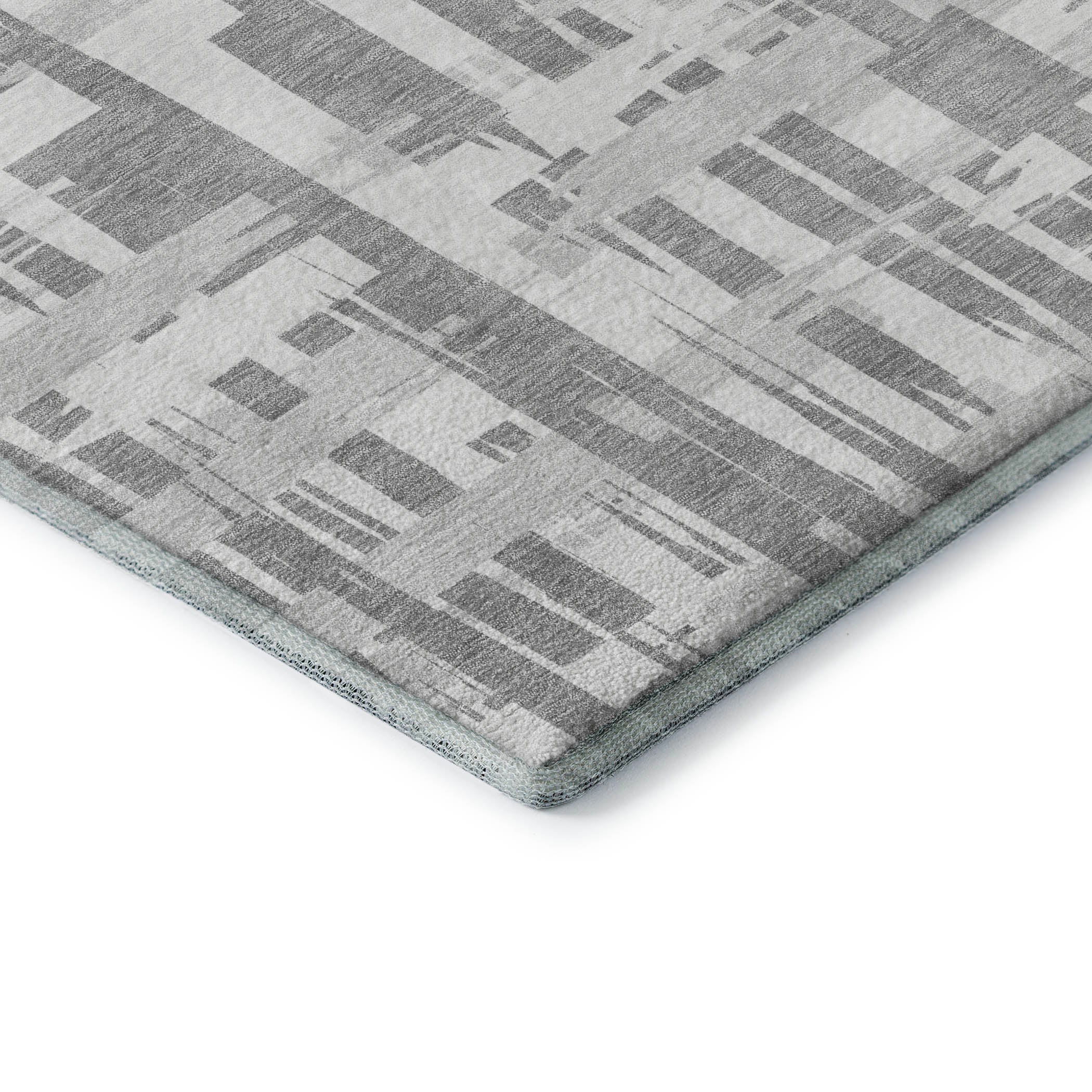 Seoul Machine Washable Transitional Gray Rug 1'8" x 2'6" #shape_Rectangle