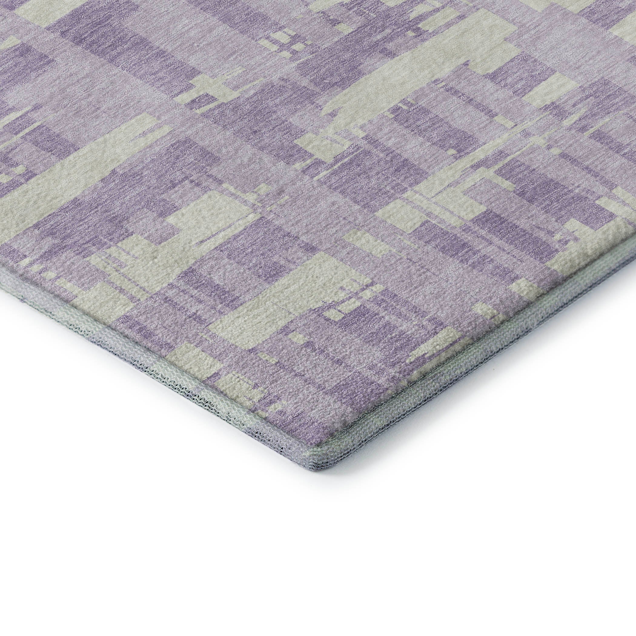 Seoul Machine Washable Transitional Lavender Purple Rug 1'8" x 2'6" #shape_Rectangle