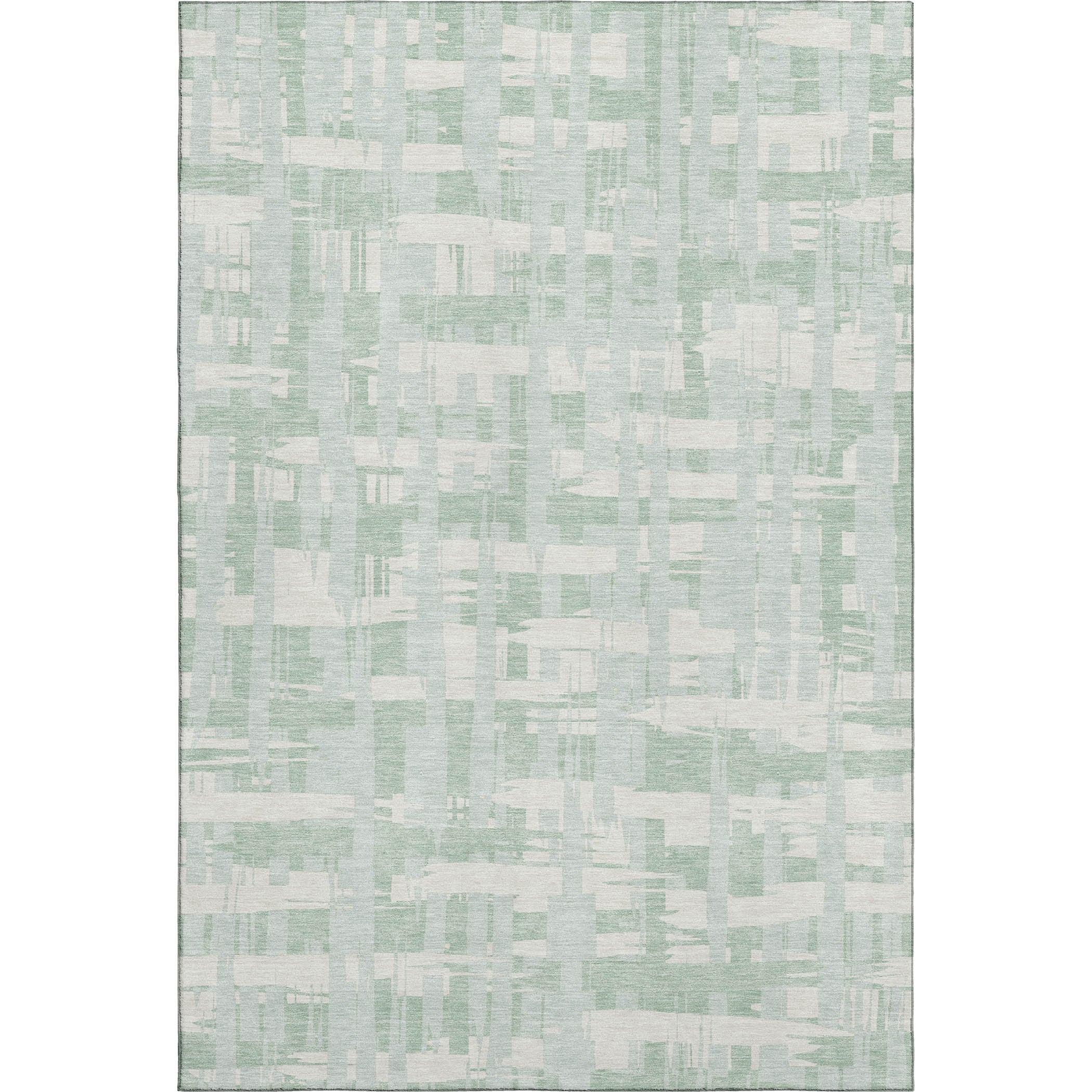 Seoul Machine Washable Transitional Mint Green Rug 2'6" x 3'10" #shape_Rectangle