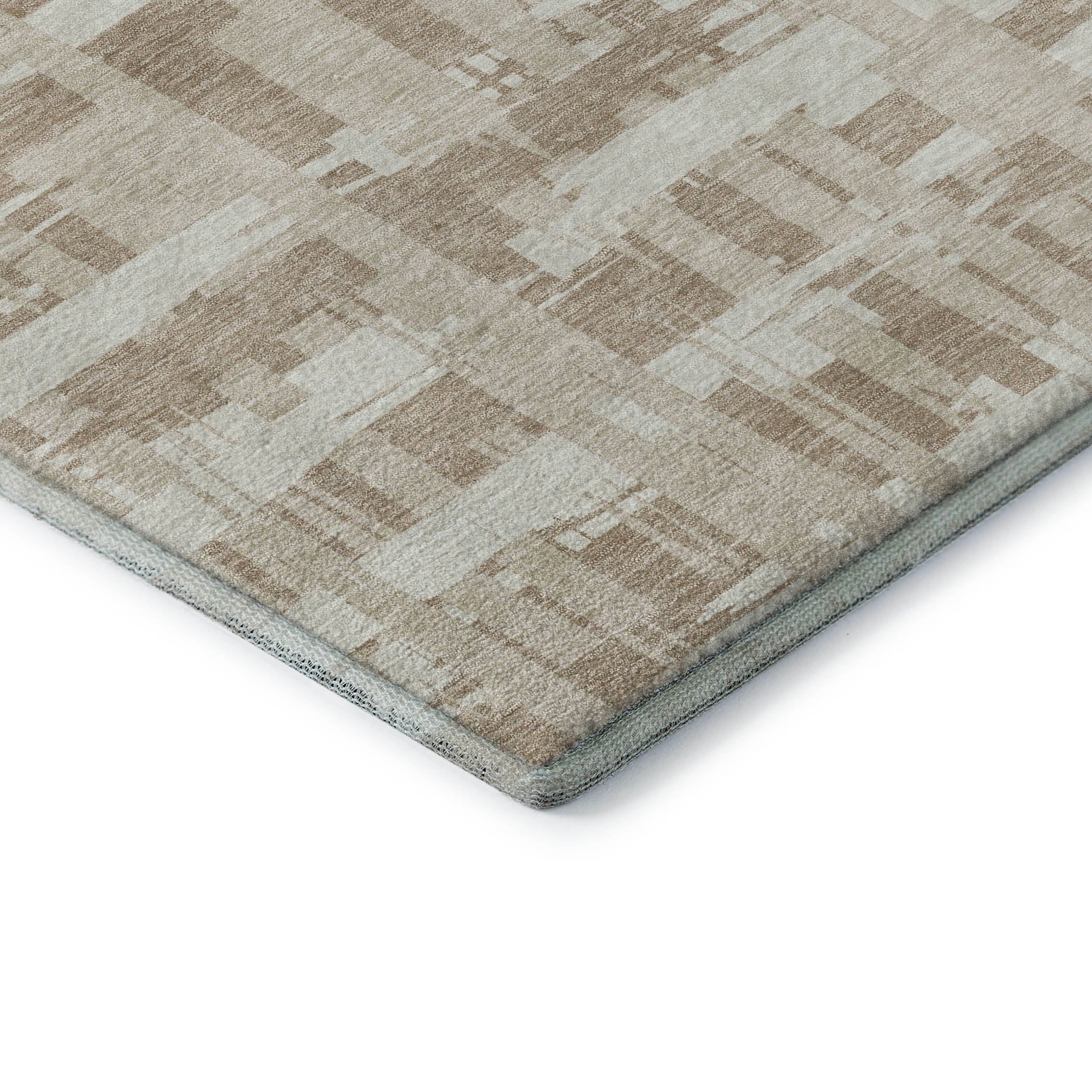 Seoul Machine Washable Transitional Taupe Brown Rug 1'8" x 2'6" #shape_Rectangle