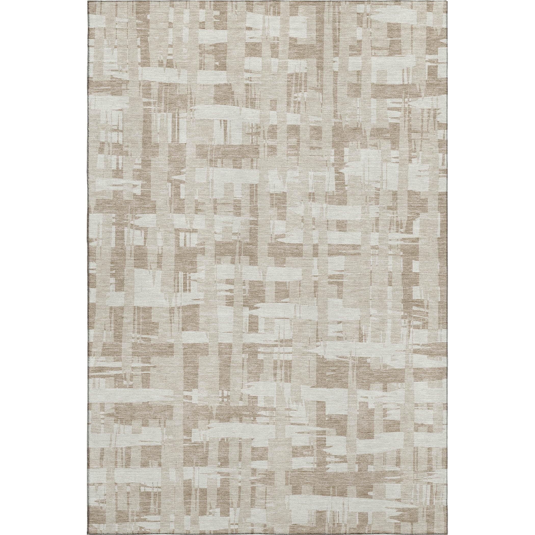 Seoul Machine Washable Transitional Taupe Brown Rug 2'6" x 3'10" #shape_Rectangle