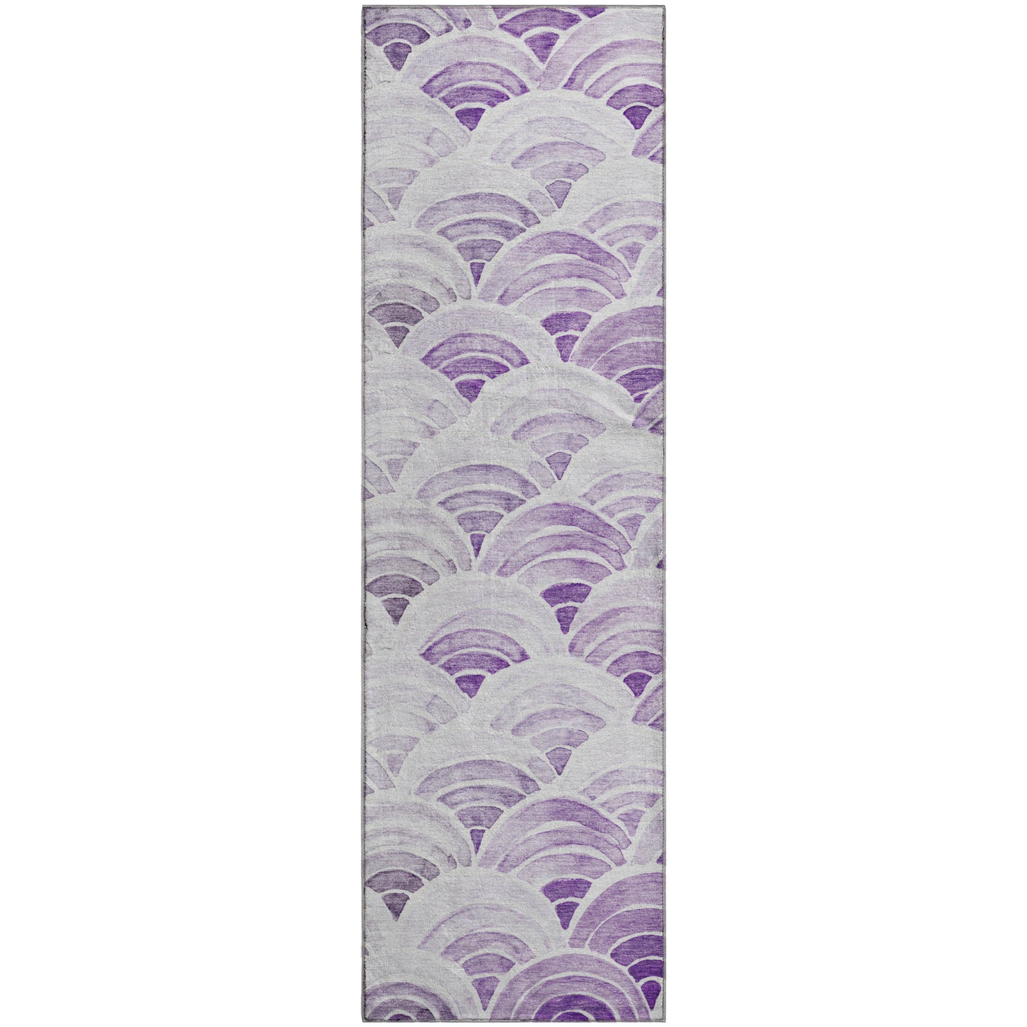 Athens Machine Washable Coastal Purple Rug 2'3" x 7'6" #shape_Runner