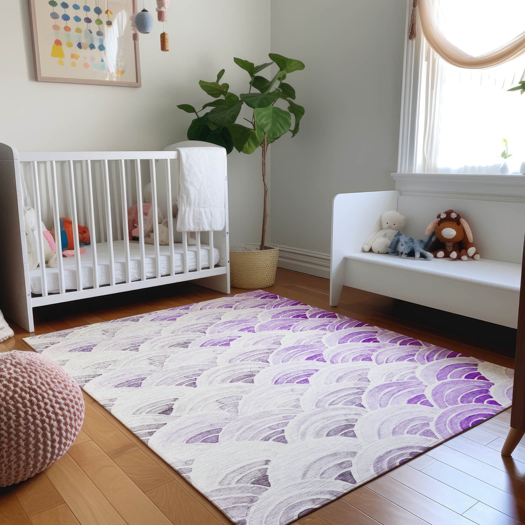 Athens Machine Washable Coastal Purple Rug 2'6" x 3'10" #shape_Rectangle