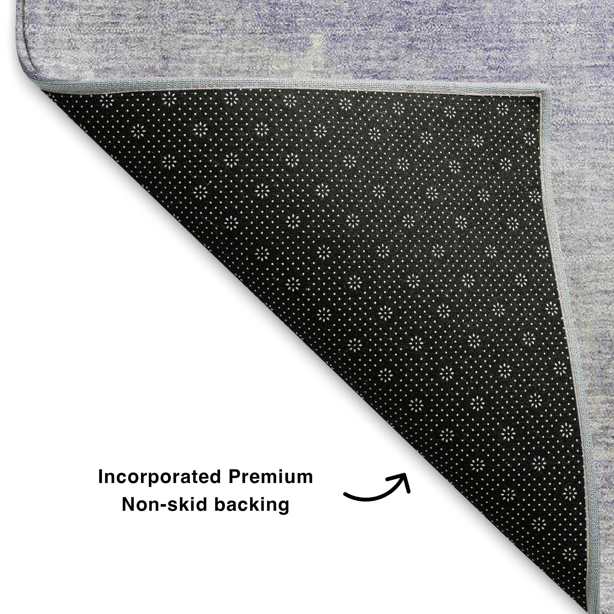 Dubrovnik Machine Washable Transitional Lavender Purple Rug 1'8" x 2'6" #shape_Rectangle