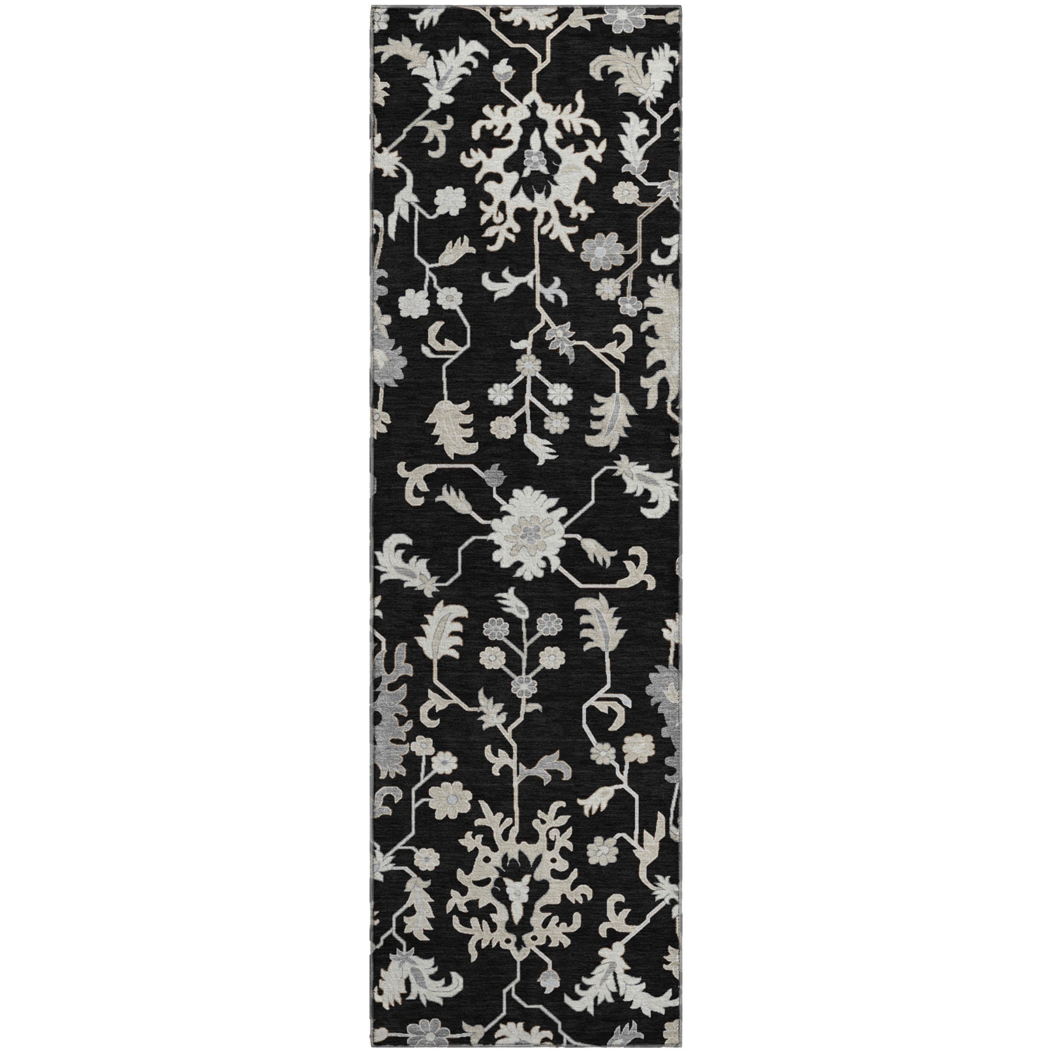 Jaipur Machine Washable Transitional Black Rug 2'3" x 7'6" #shape_Runner