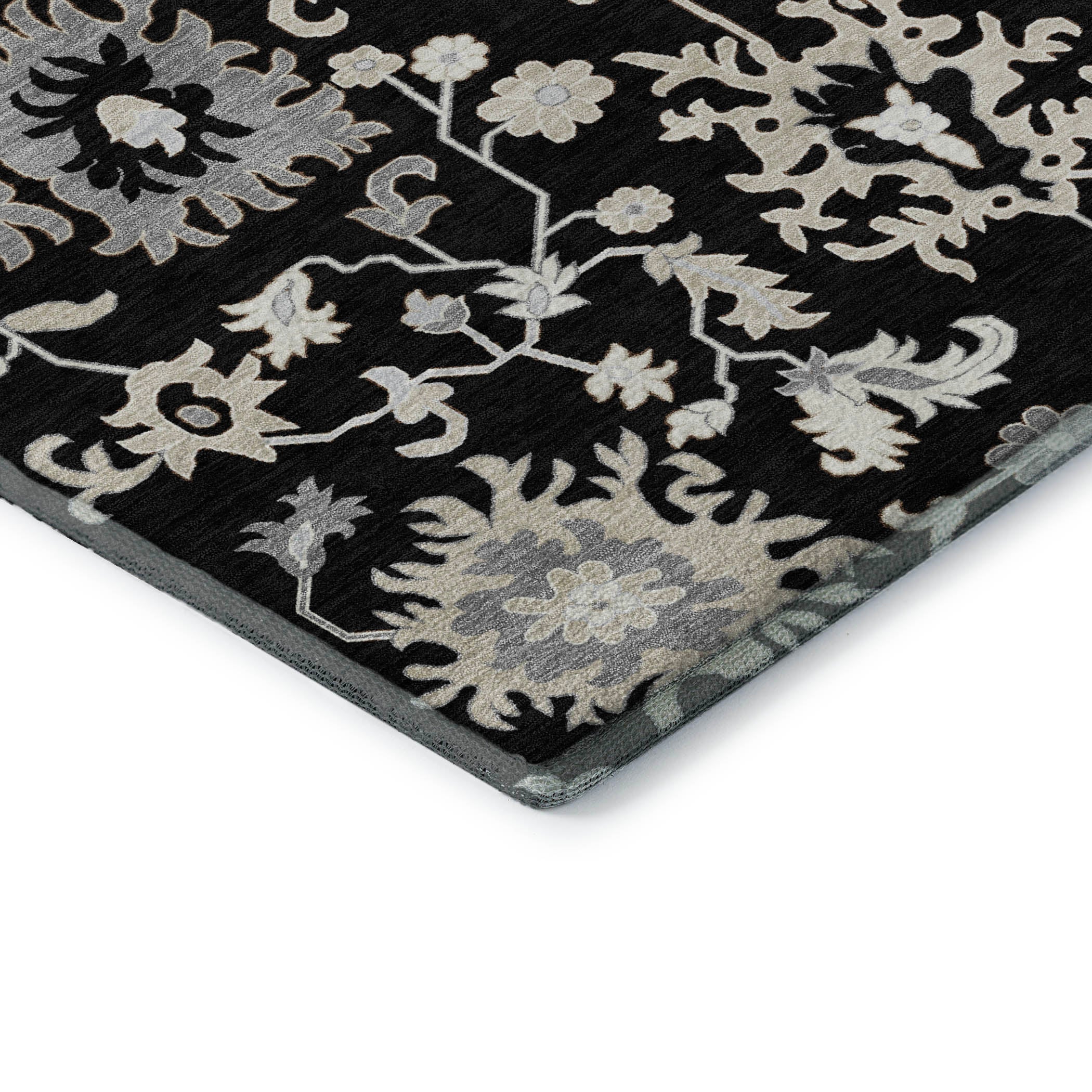 Jaipur Machine Washable Transitional Black Rug 1'8" x 2'6" #shape_Rectangle