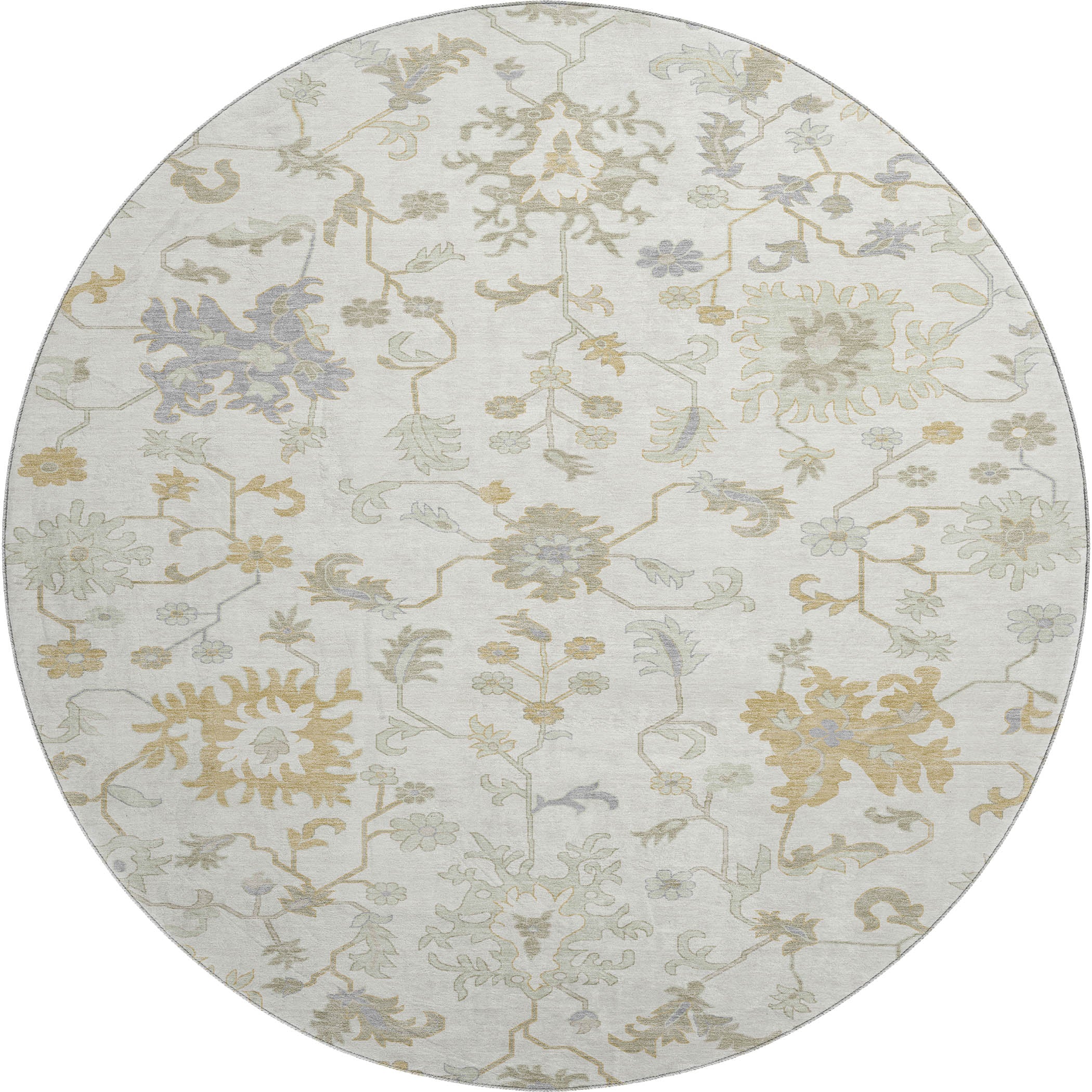 Jaipur Machine Washable Transitional Ivory Rug 8' x 8' #shape_Round