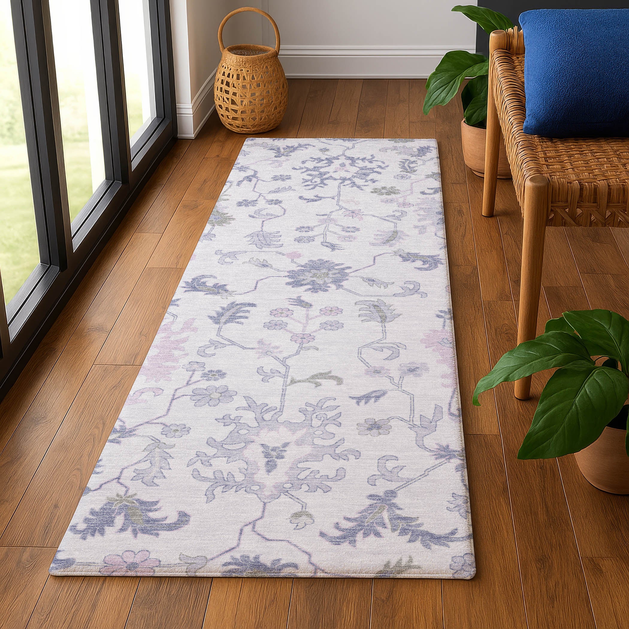 Jaipur Machine Washable Transitional Lavender Purple Rug 2'3" x 7'6" #shape_Runner