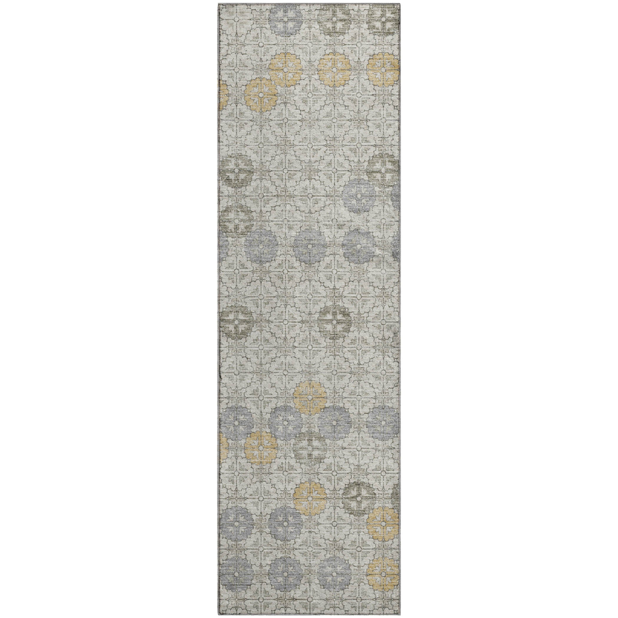 Lucerne Machine Washable Transitional Ivory Rug 2'3" x 7'6" #shape_Runner
