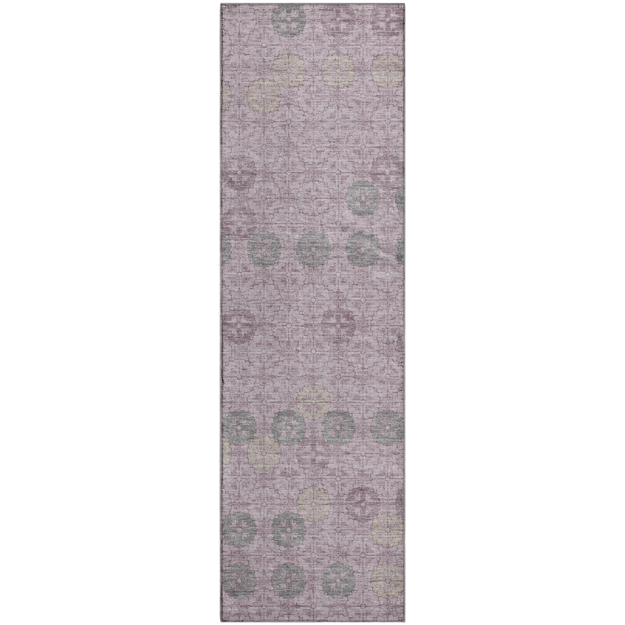 Lucerne Machine Washable Transitional Plum Purple Rug 2'3" x 7'6" #shape_Runner