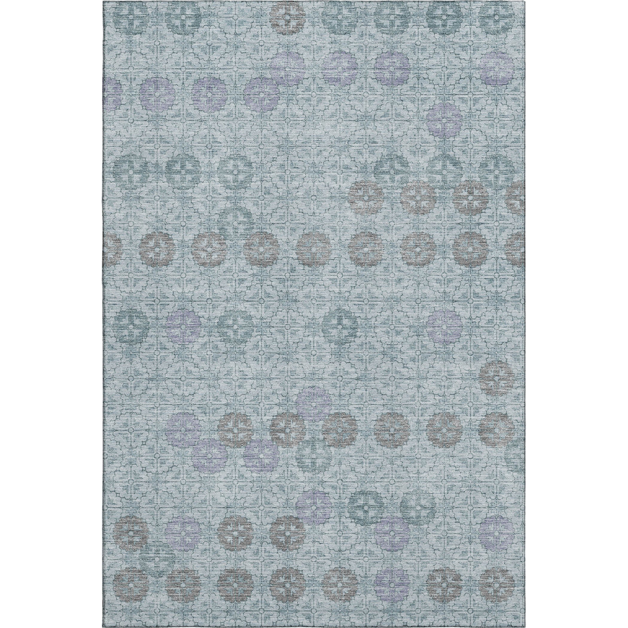 Lucerne Machine Washable Transitional Teal Rug 2'6" x 3'10" #shape_Rectangle
