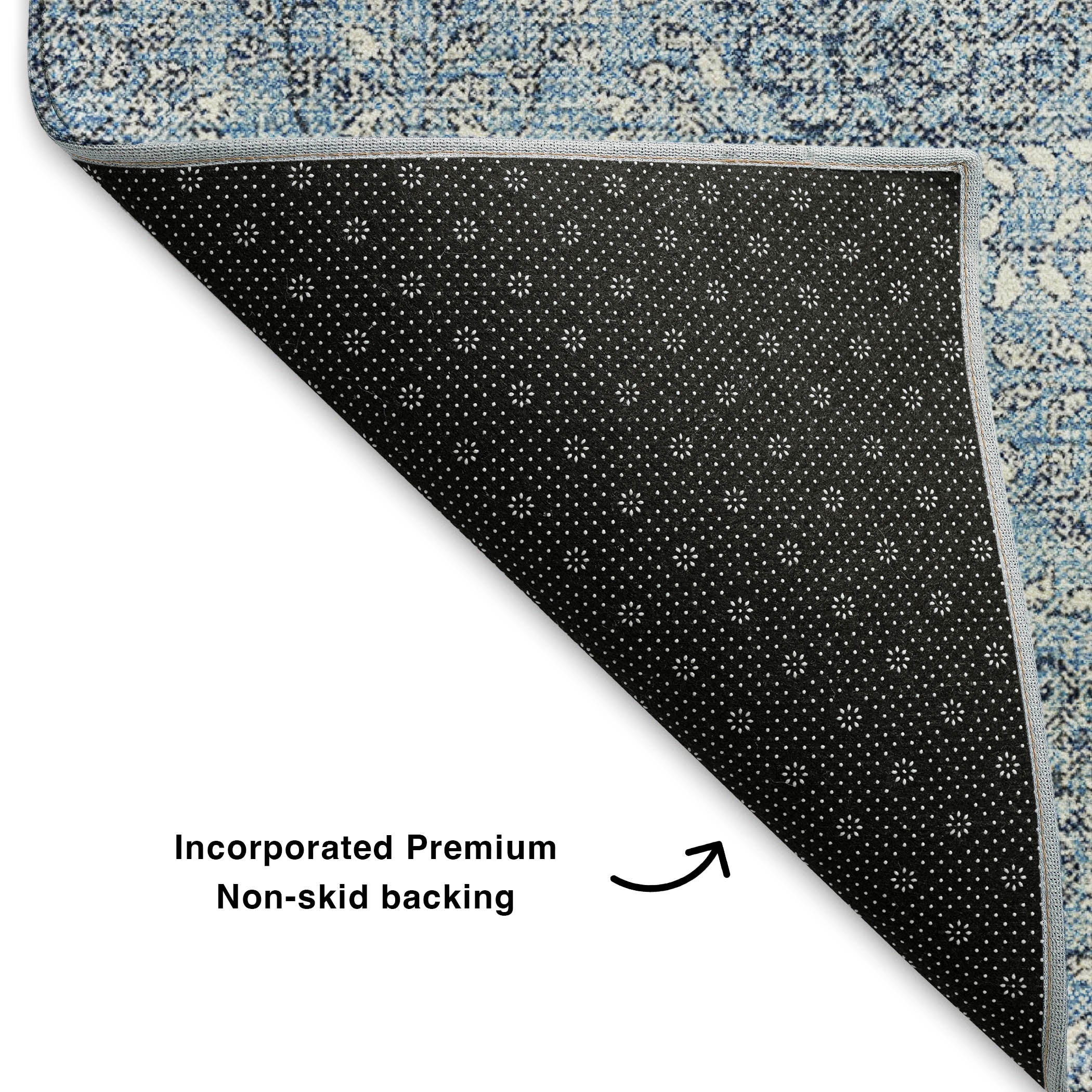 Lucerne Machine Washable Transitional Blue Rug 1'8" x 2'6" #shape_Rectangle