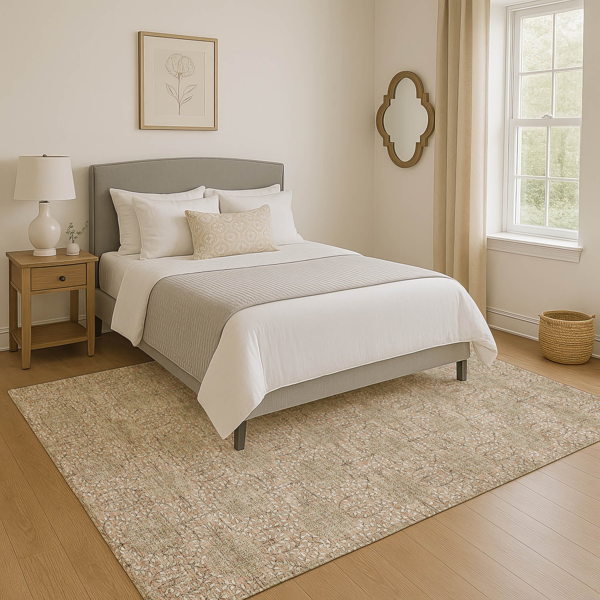 Lucerne Machine Washable Transitional Copper Orange Rug 2'6" x 3'10" #shape_Rectangle